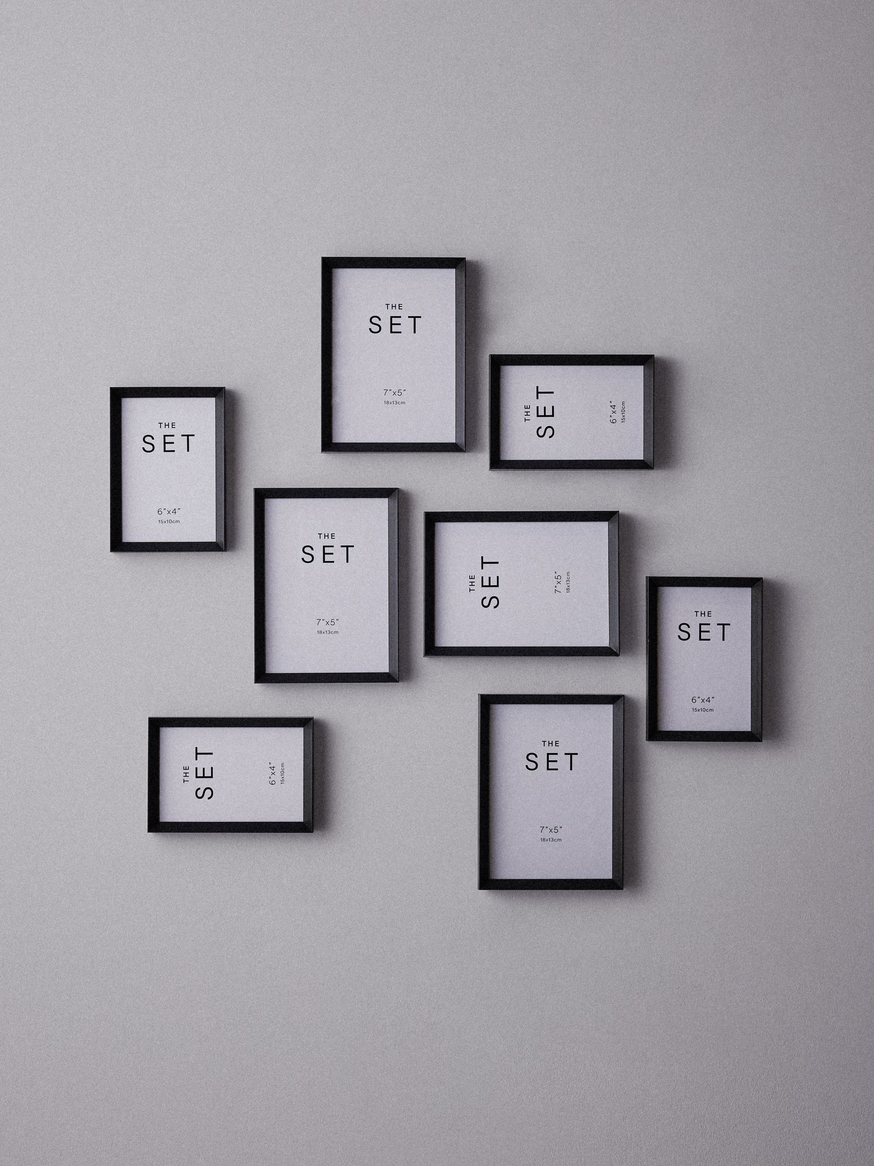 The Set 8 Pack Black 6x4 and 7x5 Frames - Image 1 of 4 The Set 8 Pack Black 6x4 and 7x5 Frames - Image 1 of 4
