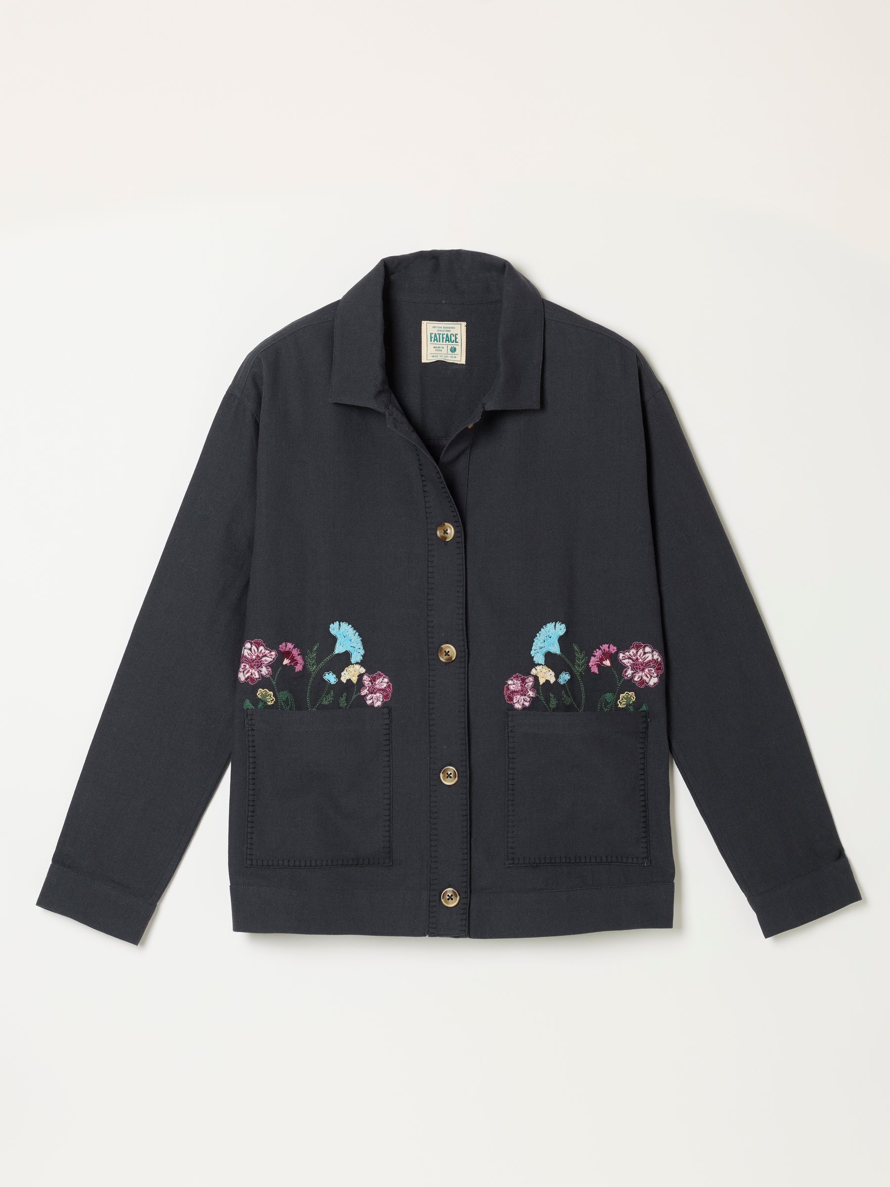 Isabelle Embroidered Jacket in Charcoal Grey - Image 1 of 1