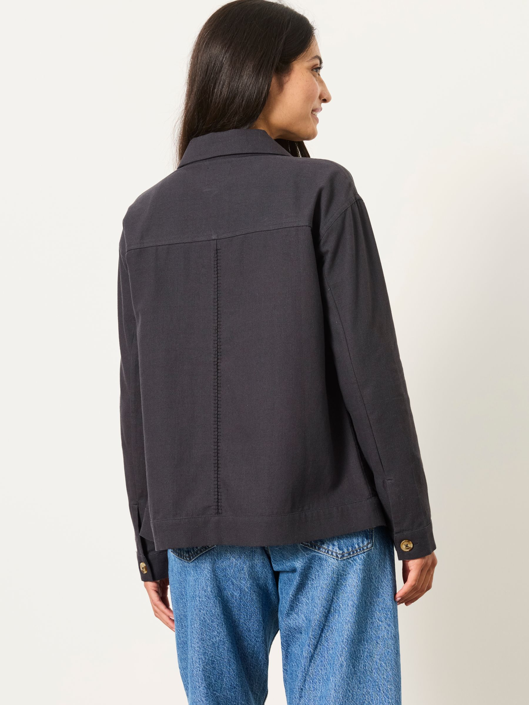 Isabelle Embroidered Jacket in Charcoal Grey - Image 2 of 7