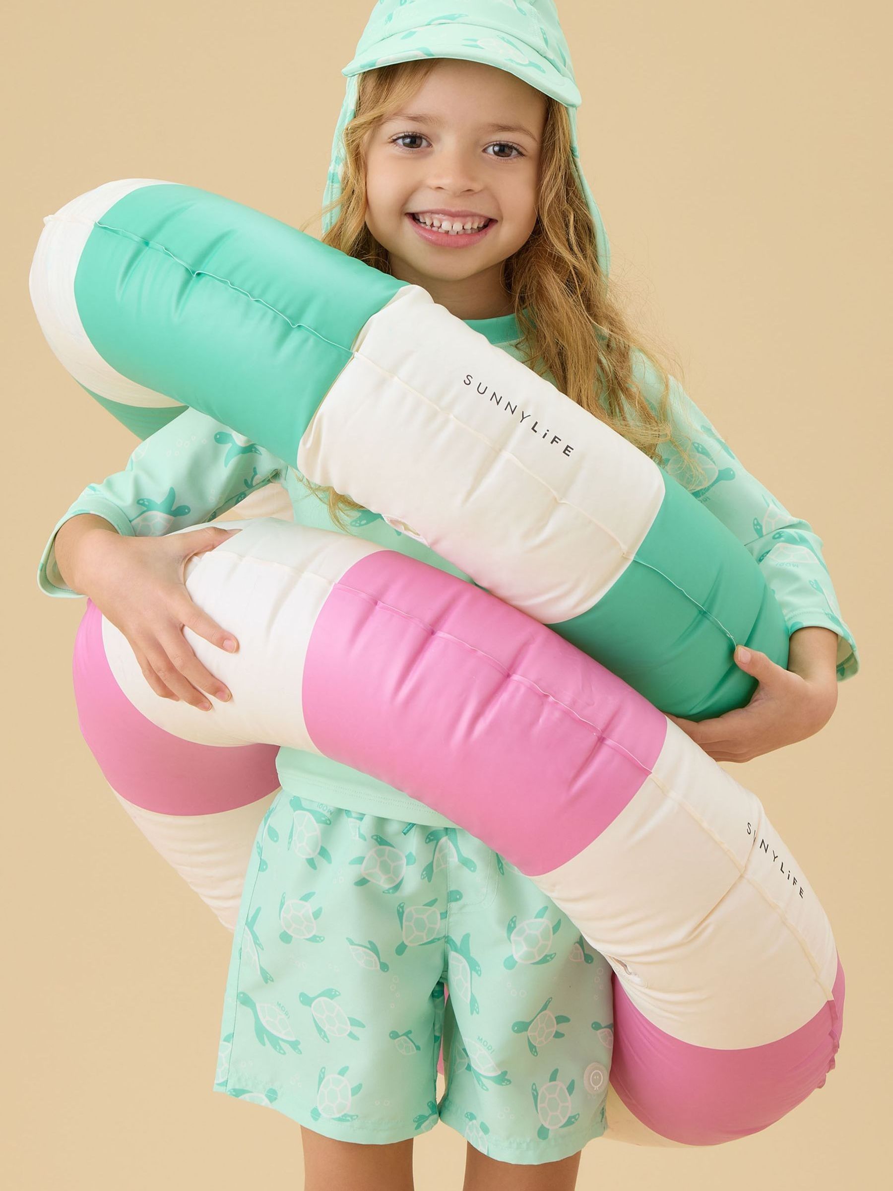 MORI Green Sea Turtle Sun Safe Swim Shorts - Image 1 of 5