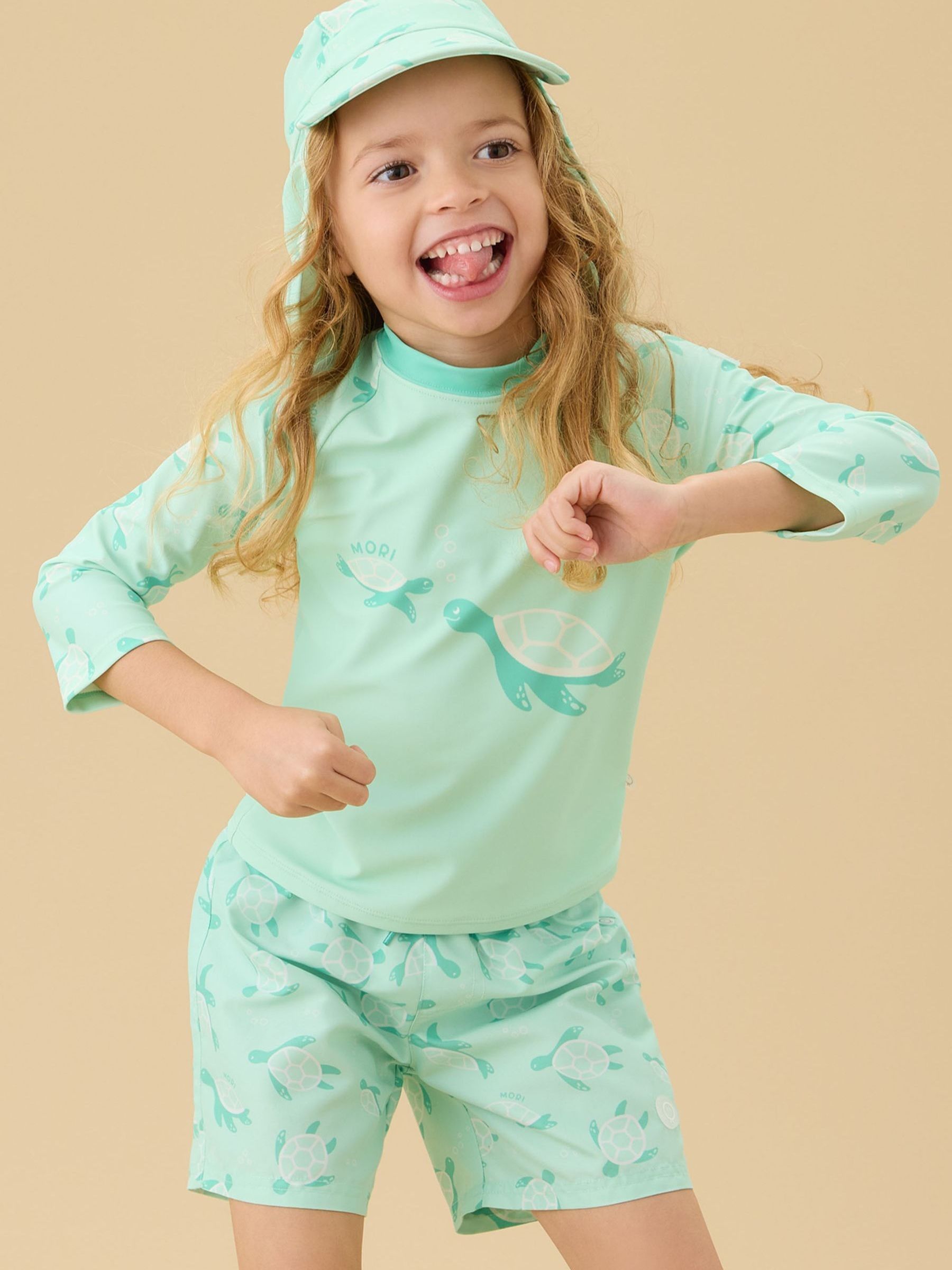 MORI Green Sea Turtle Sun Safe Swim Shorts - Image 2 of 5