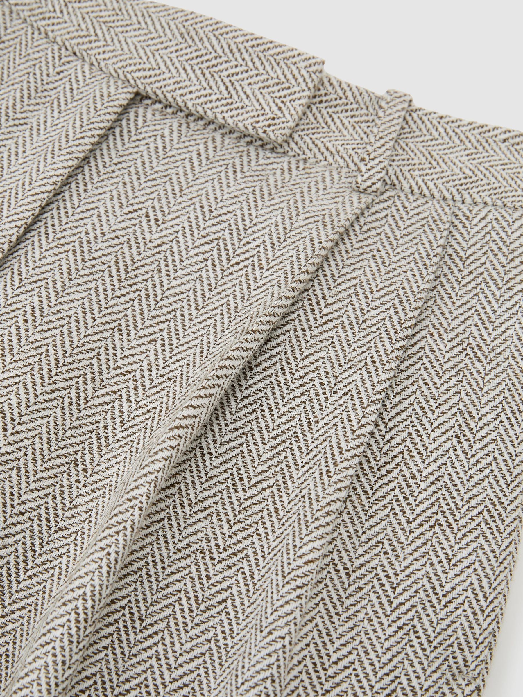 Herringbone Linen-Blend Straight-Leg Suit Trousers in Neutral - Image 10 of 10