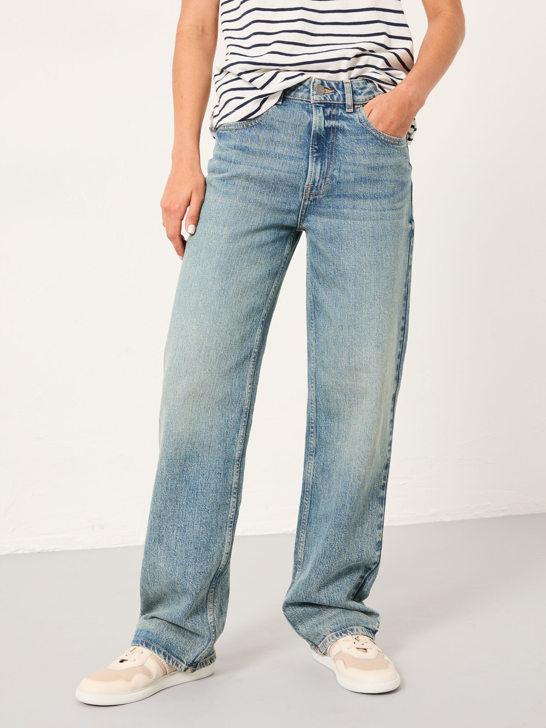 Filby Bleach Wash Relaxed Straight Leg Jean - Image 1 of 6