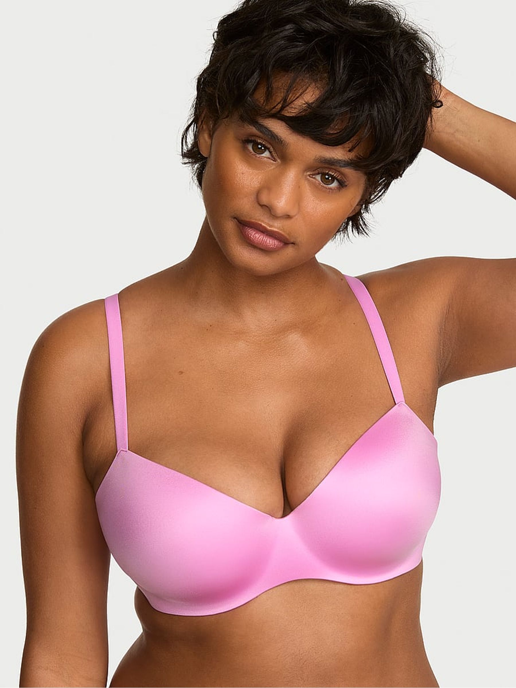 Lilac Shimmer Pink Lightly Lined Balcony Flexfactor Bra - Image 2 of 3 Lilac Shimmer Pink Lightly Lined Balcony Flexfactor Bra - Image 2 of 3