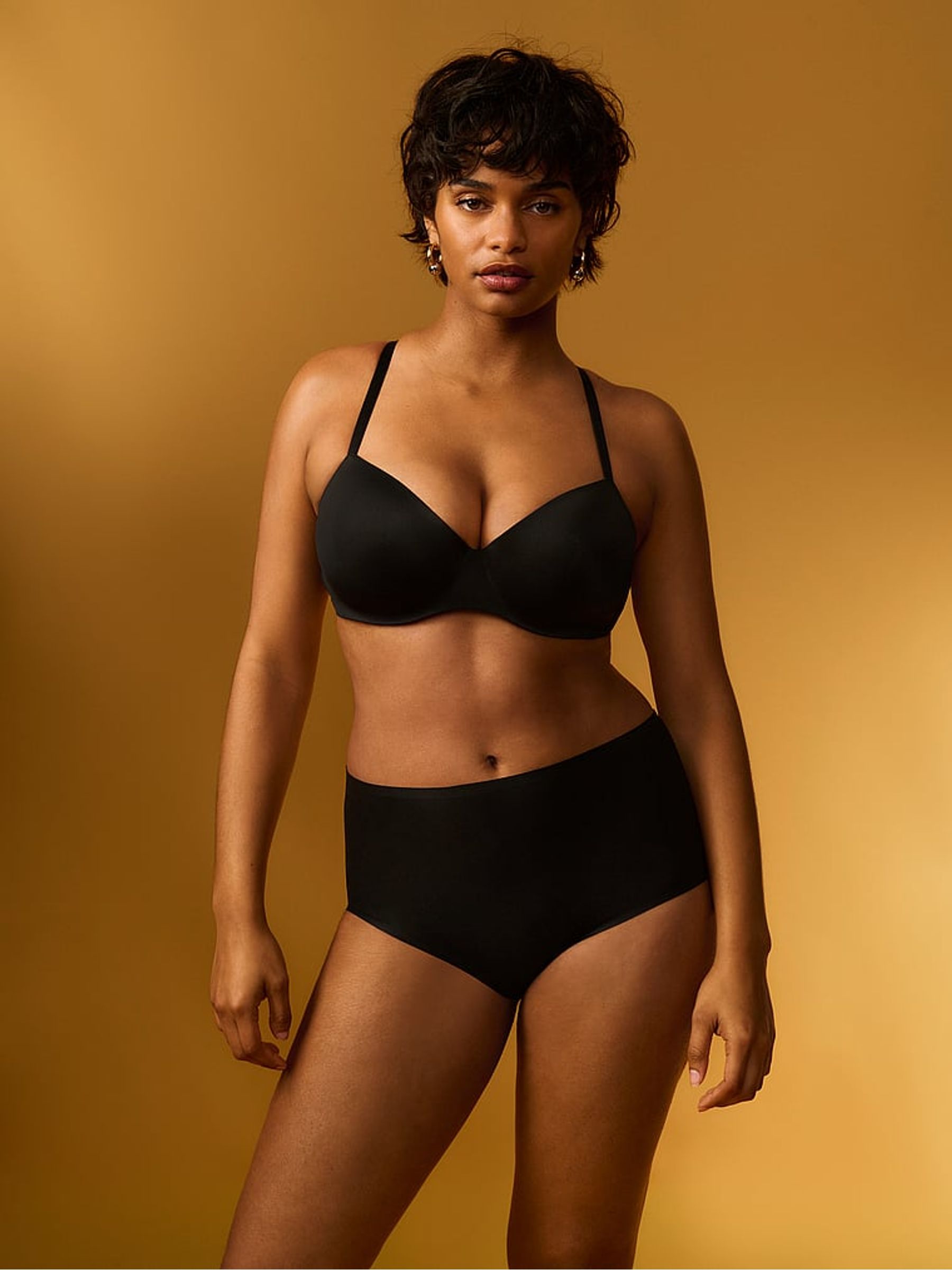 Black Lightly Lined Balcony Flexfactor Bra - Image 1 of 3