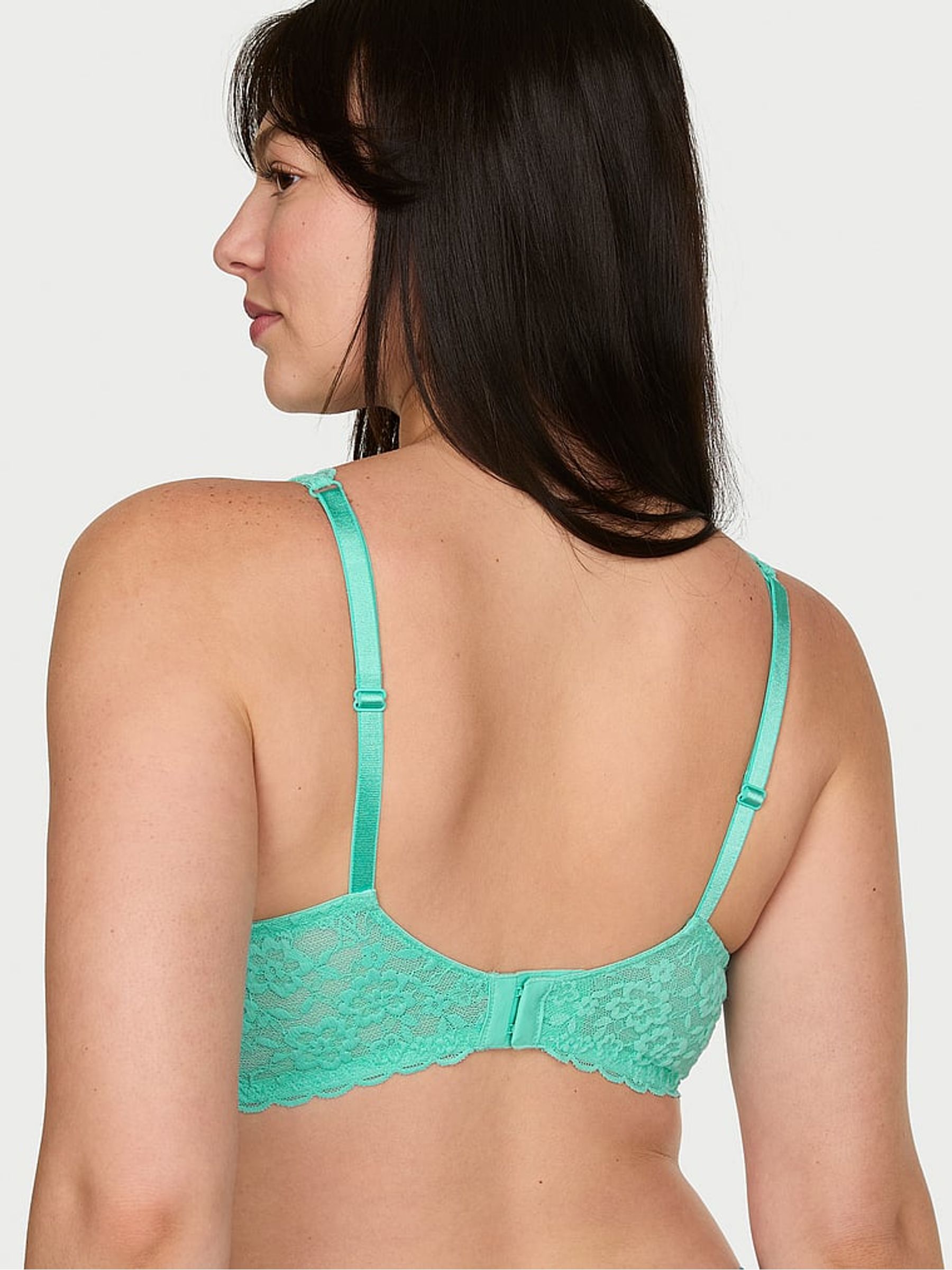 Scuba Green Unlined Balcony Lace Bra - Image 2 of 2