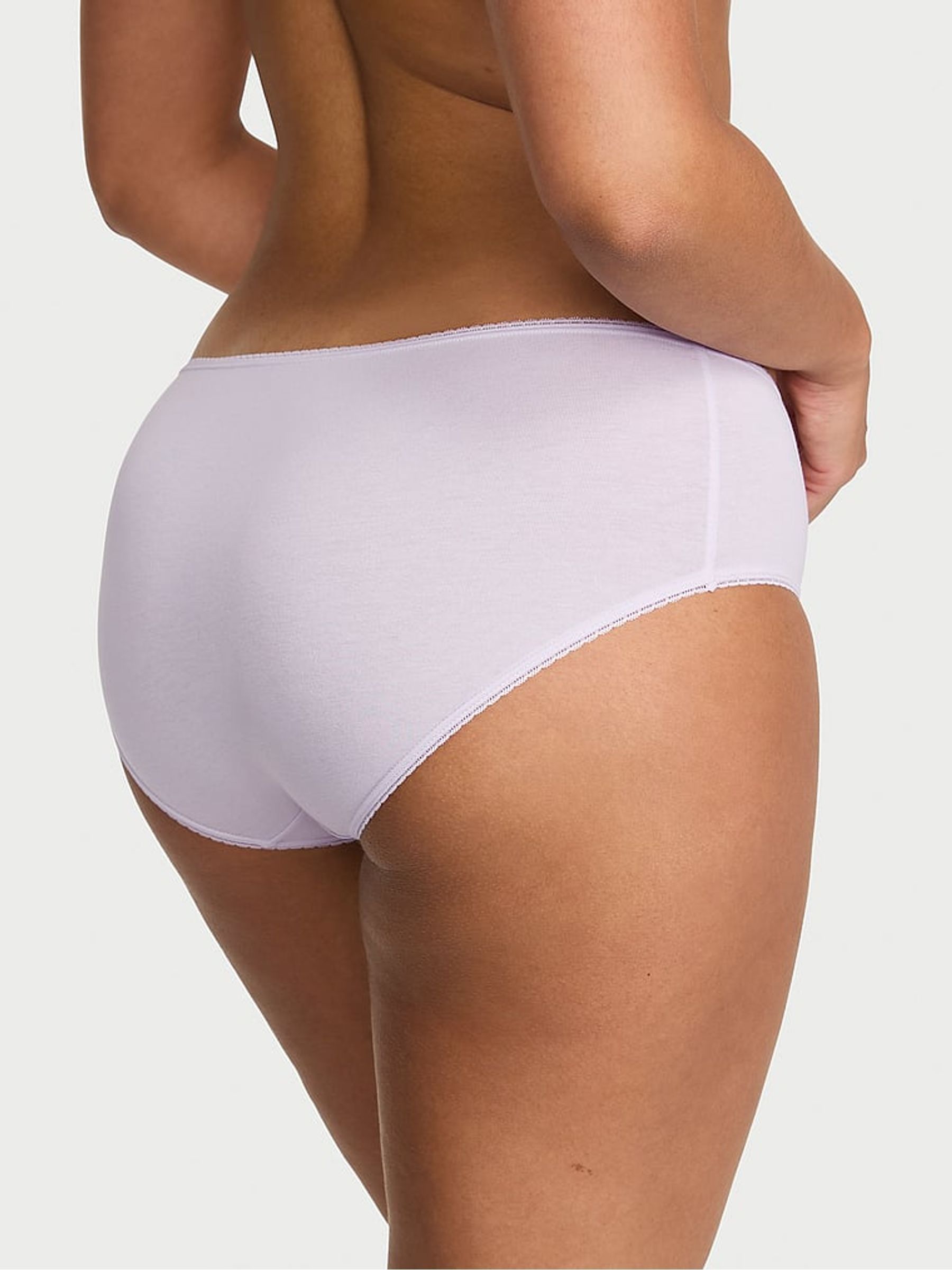 Purple Whisper Hipster Cotton Lace Trim Knickers - Image 2 of 2 Purple Whisper Hipster Cotton Lace Trim Knickers - Image 2 of 2