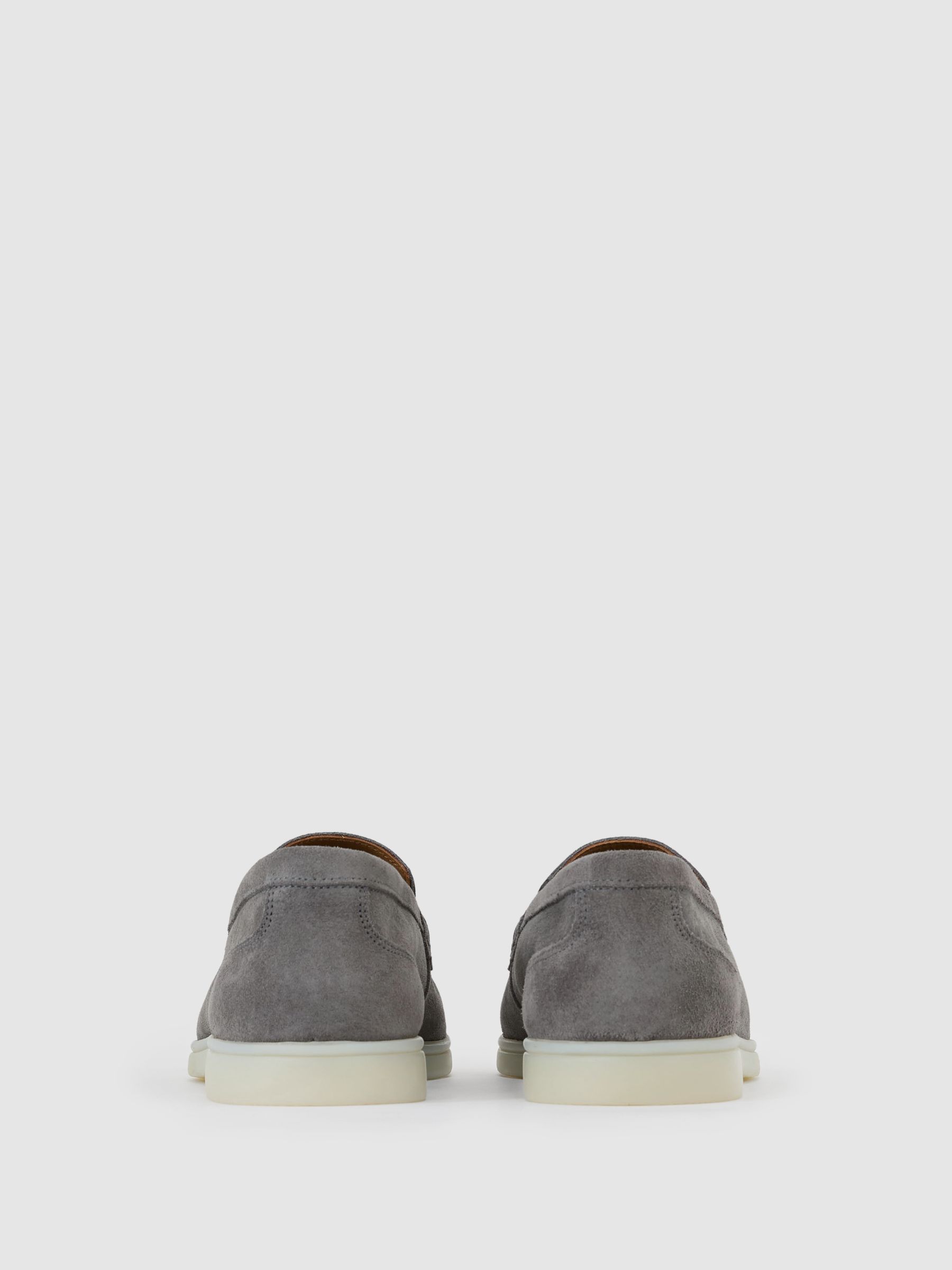 Suede Slip-On Loafers in Frost Grey - Image 3 of 4