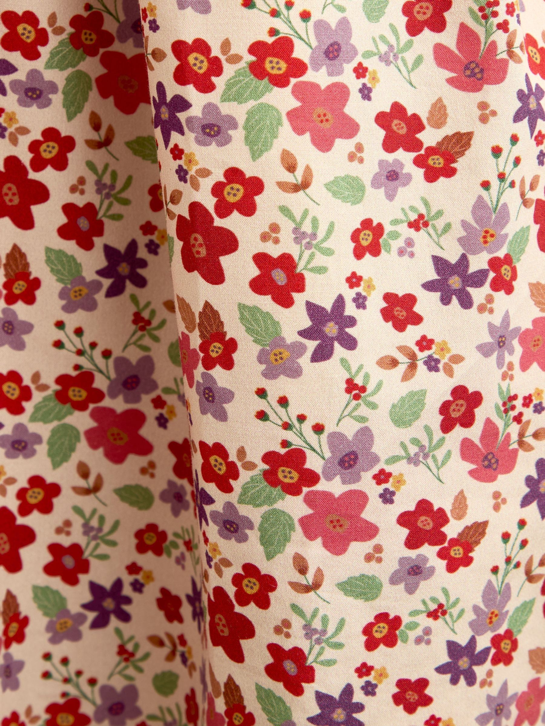 Natural Floral Knitted Collar Combo Dress - Image 4 of 4