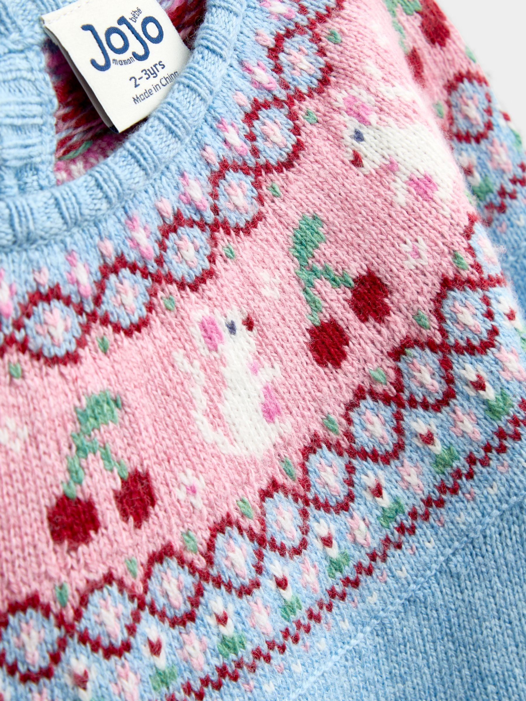 Light Blue Mouse Fairisle Knitted Dress - Image 3 of 4