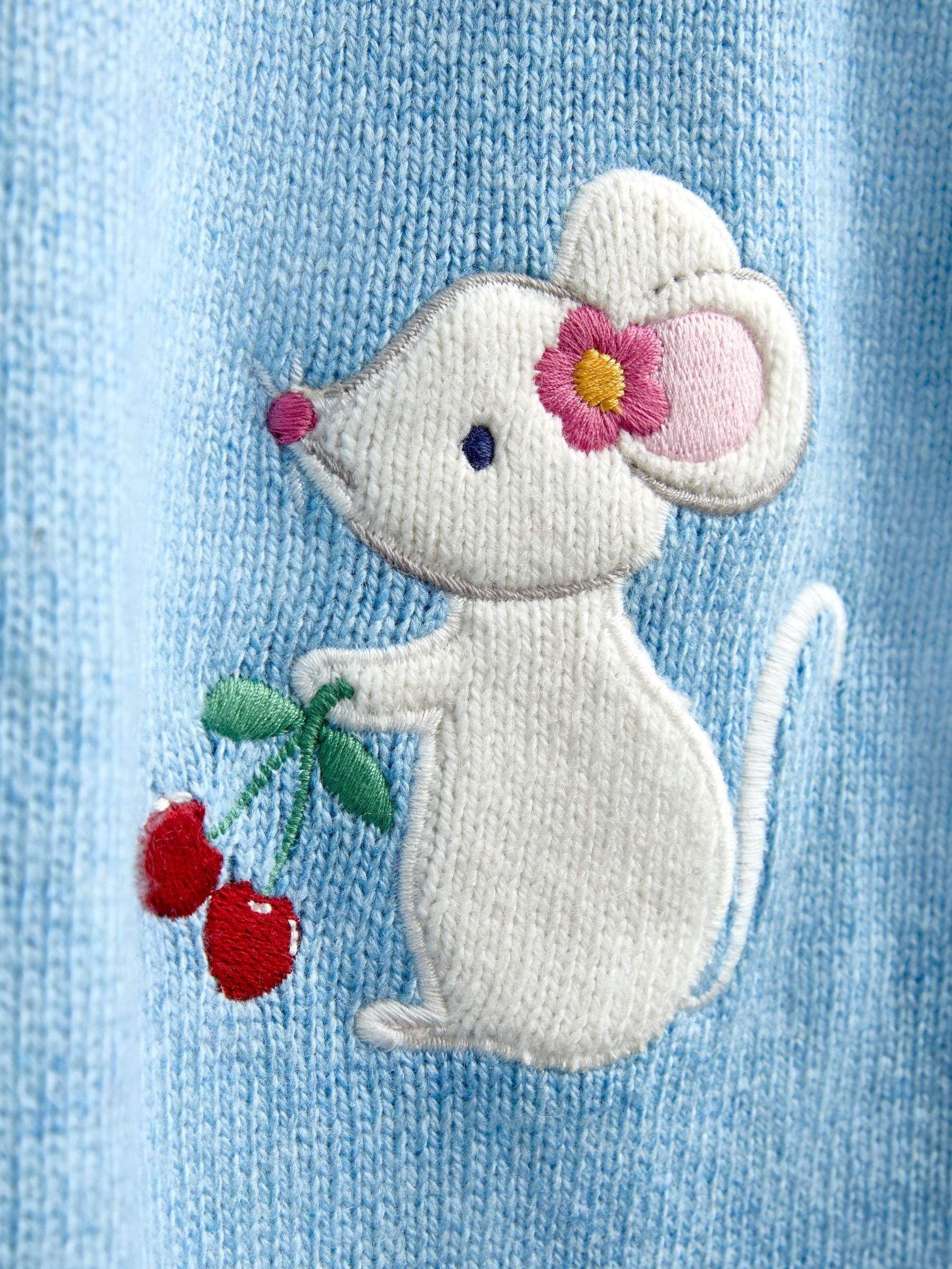 Light Blue Mouse Fairisle Knitted Dress - Image 4 of 4