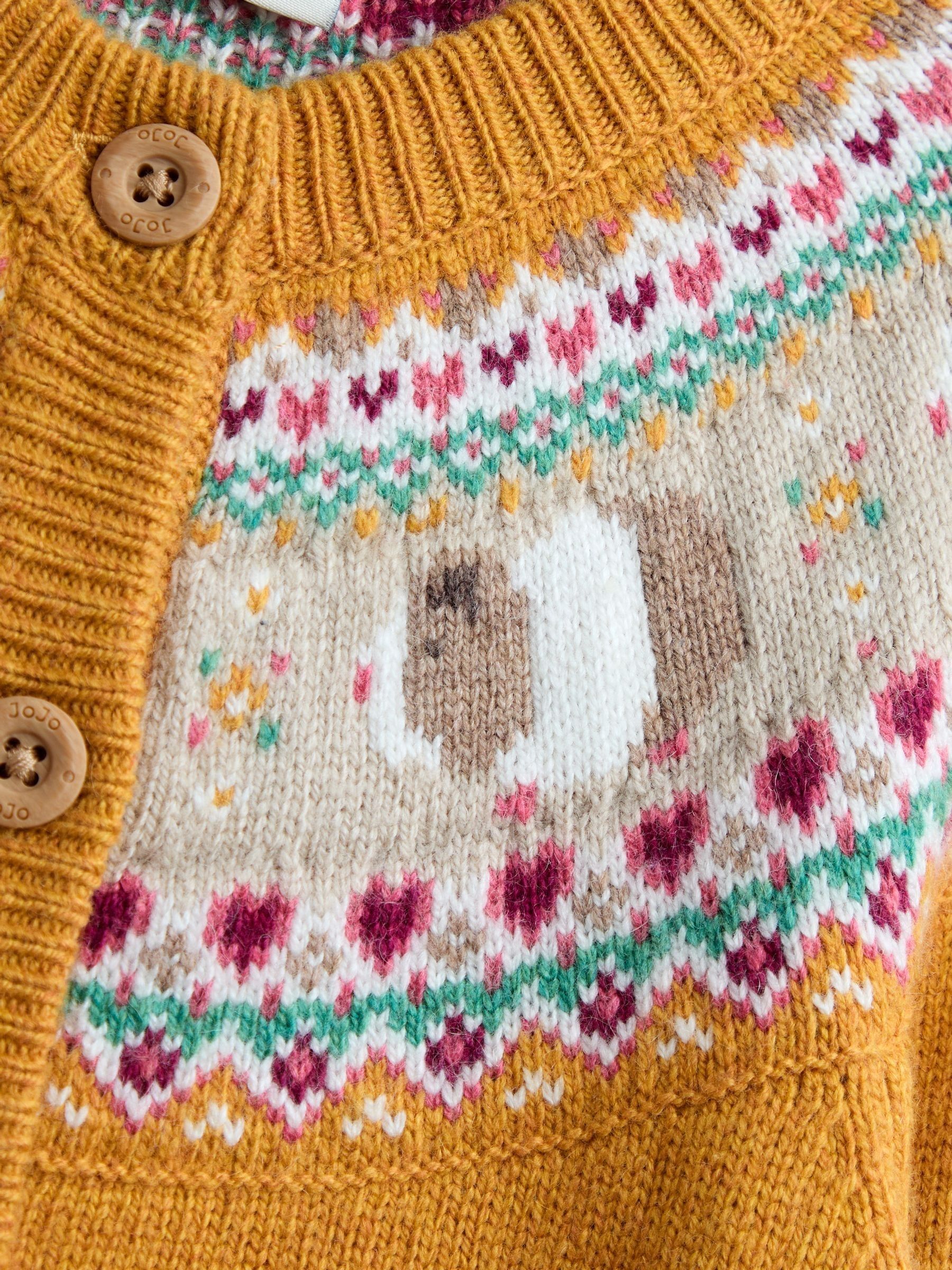Yellow Guinea Pig Fairisle Cardigan - Image 3 of 4