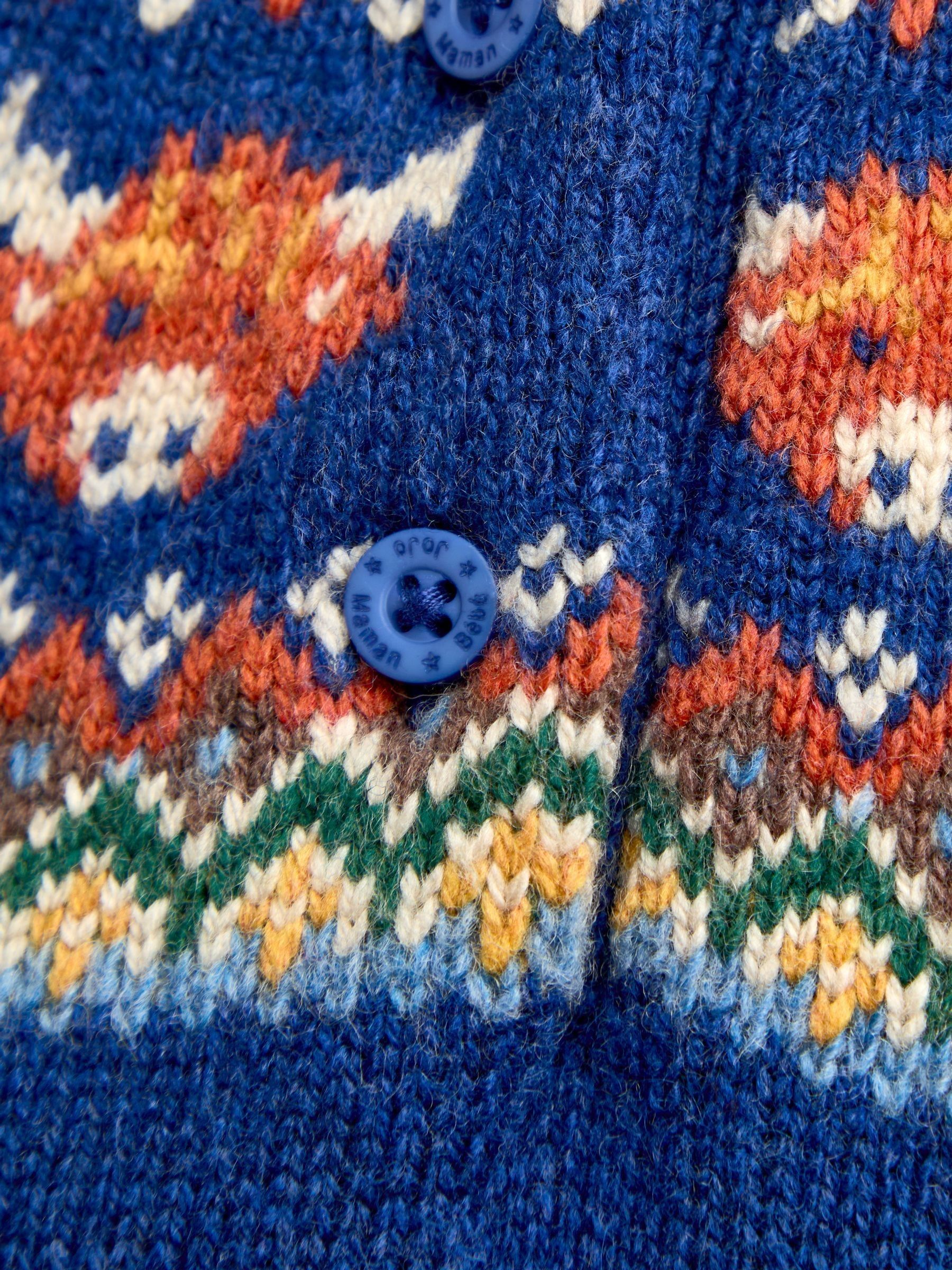 Blue Highland Cow Fairisle Knitted Jumper - Image 4 of 4
