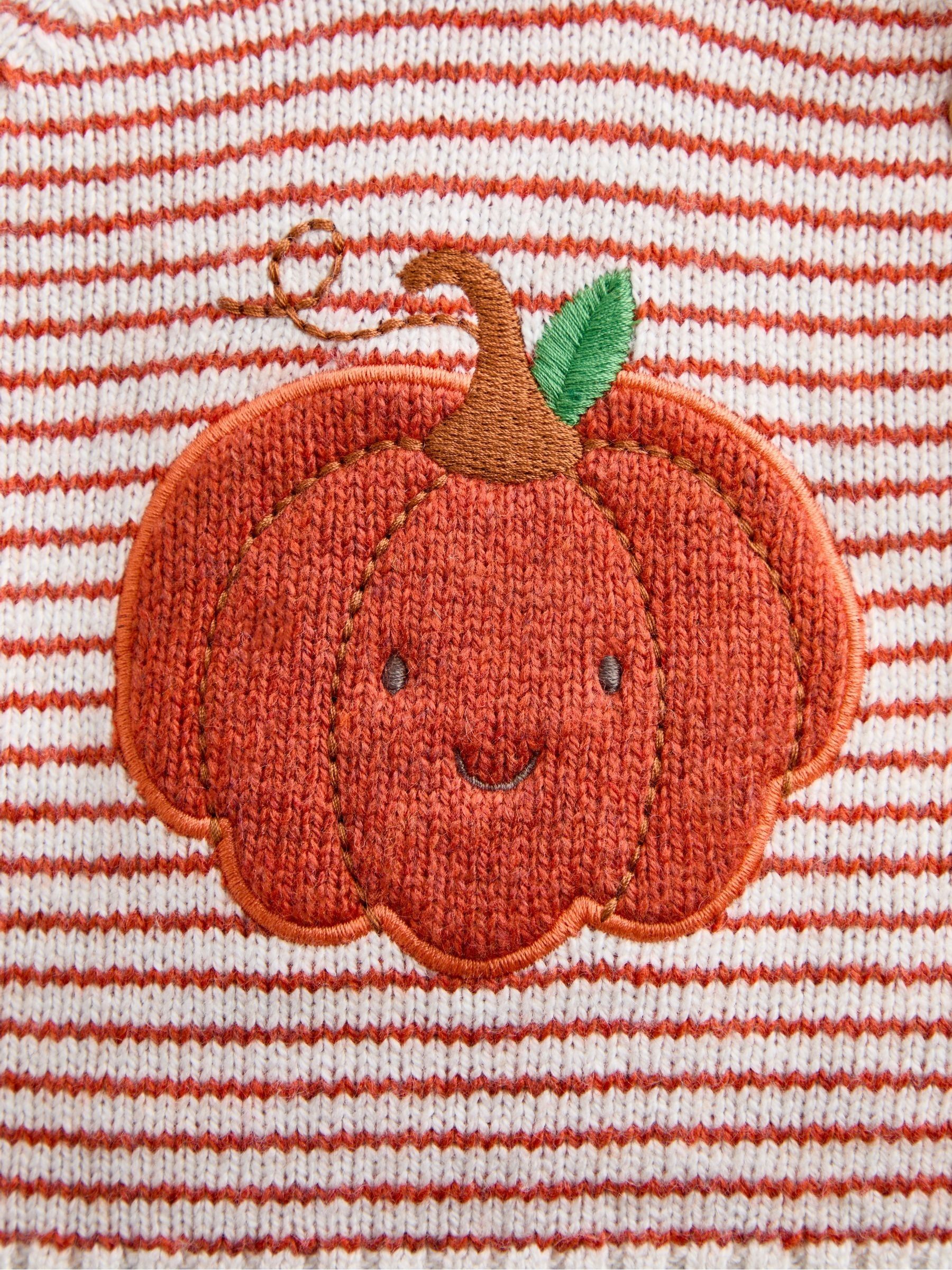 Rust Orange Pumpkin Little Pumpkin Knitted Set - Image 9 of 10