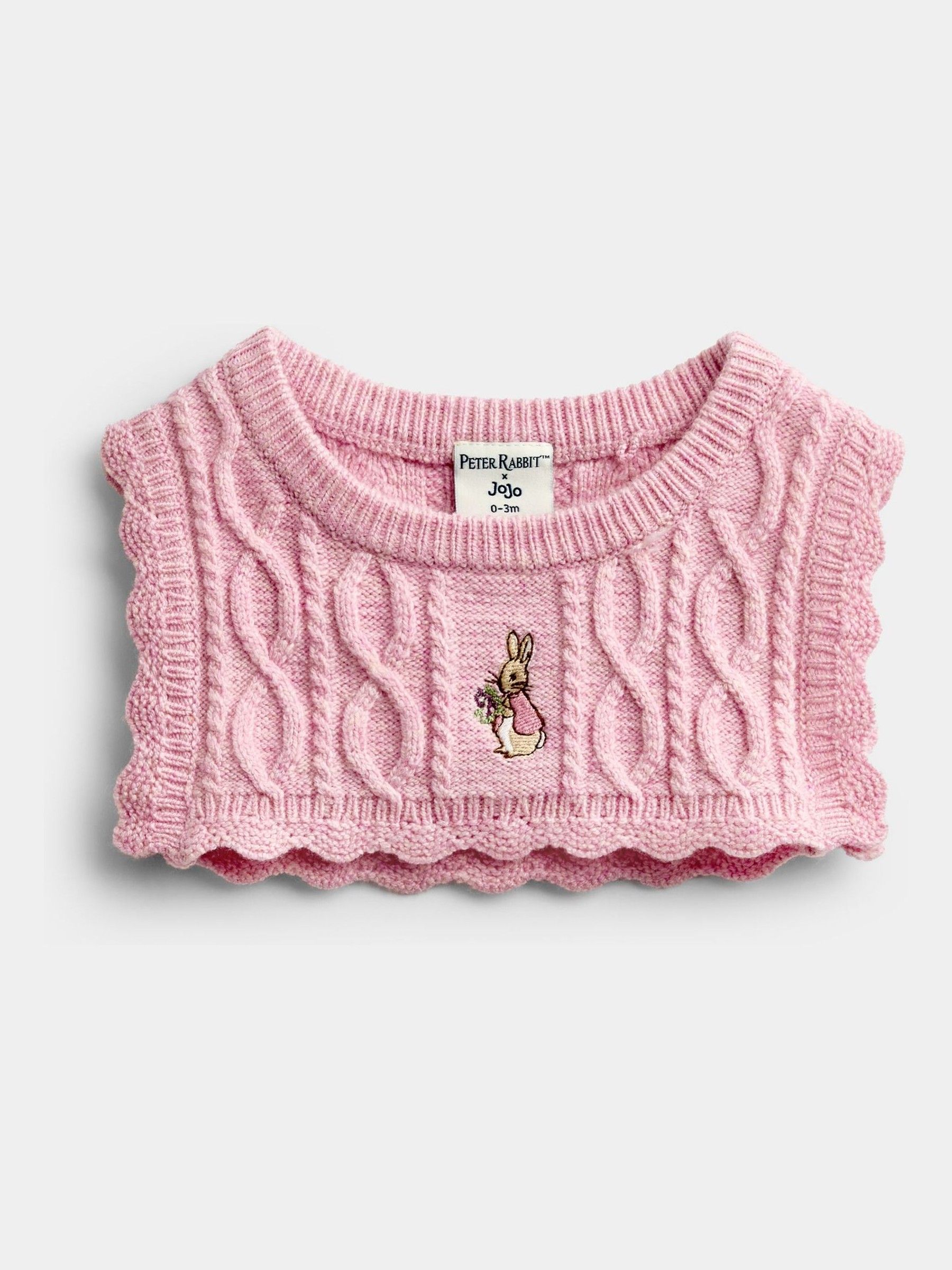 Pink Floral Peter Rabbit Flopsy Knit Dress - Image 4 of 7