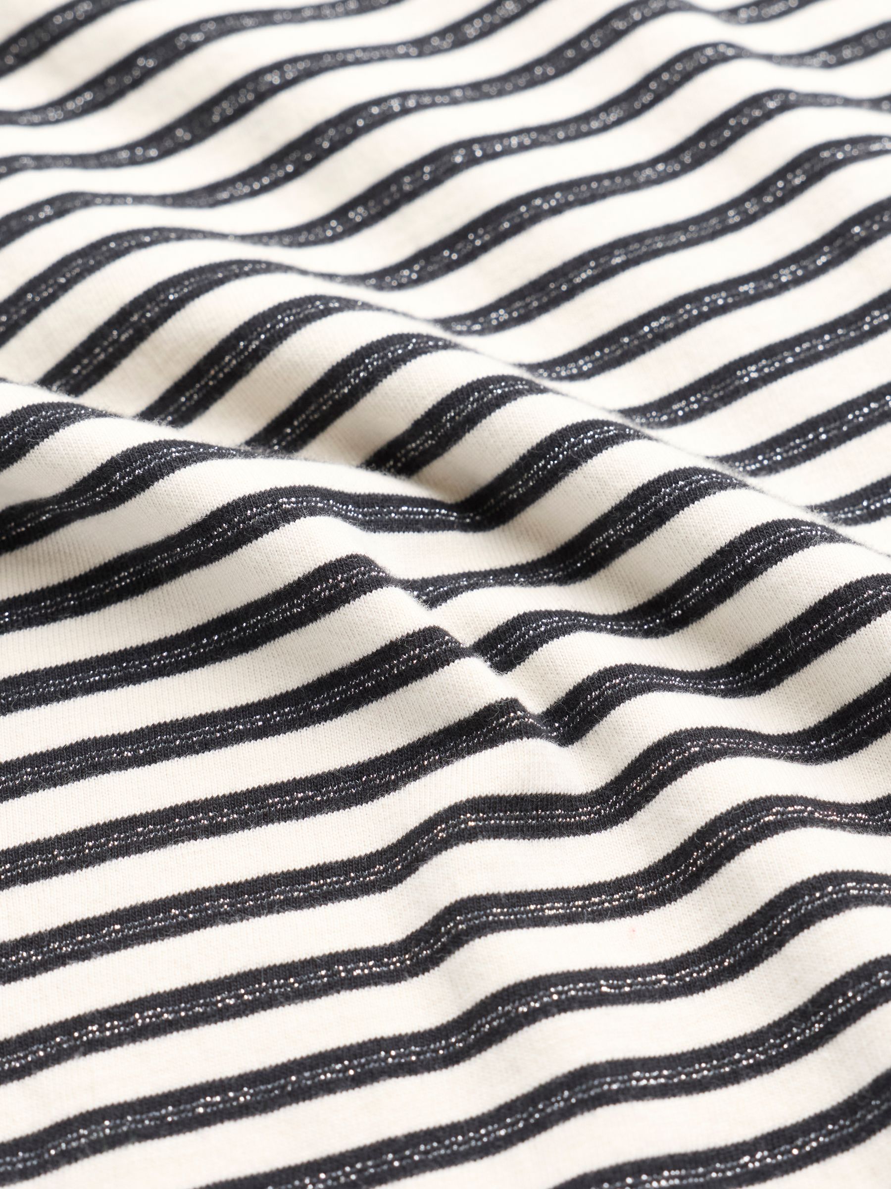 Breton Ivory Metallic Long Sleeve Stripe T-Shirt - Image 6 of 6