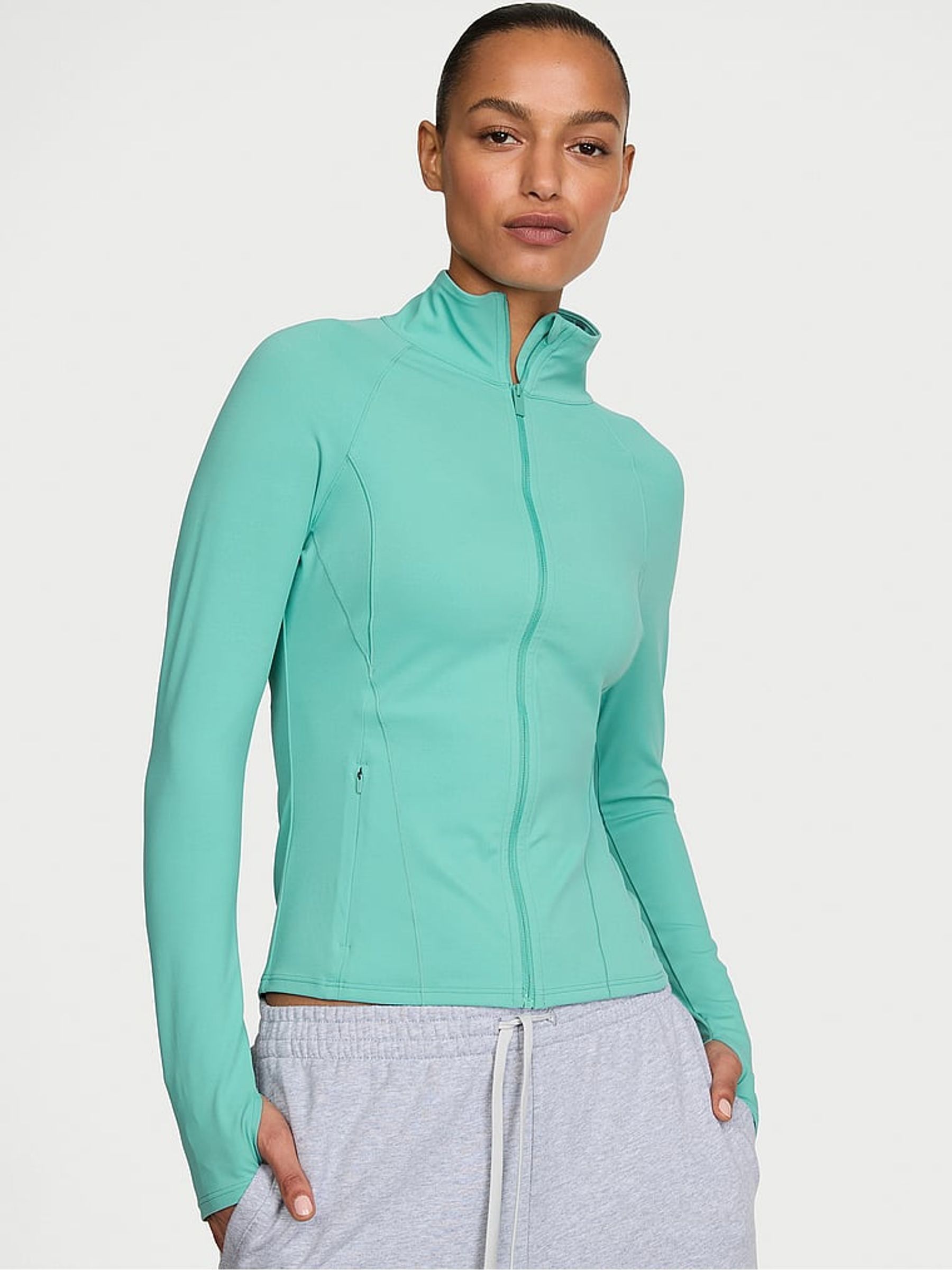 Dusty Turquoise Blue Elevate™ Full Zip Jacket - Image 1 of 2 Dusty Turquoise Blue Elevate™ Full Zip Jacket - Image 1 of 2