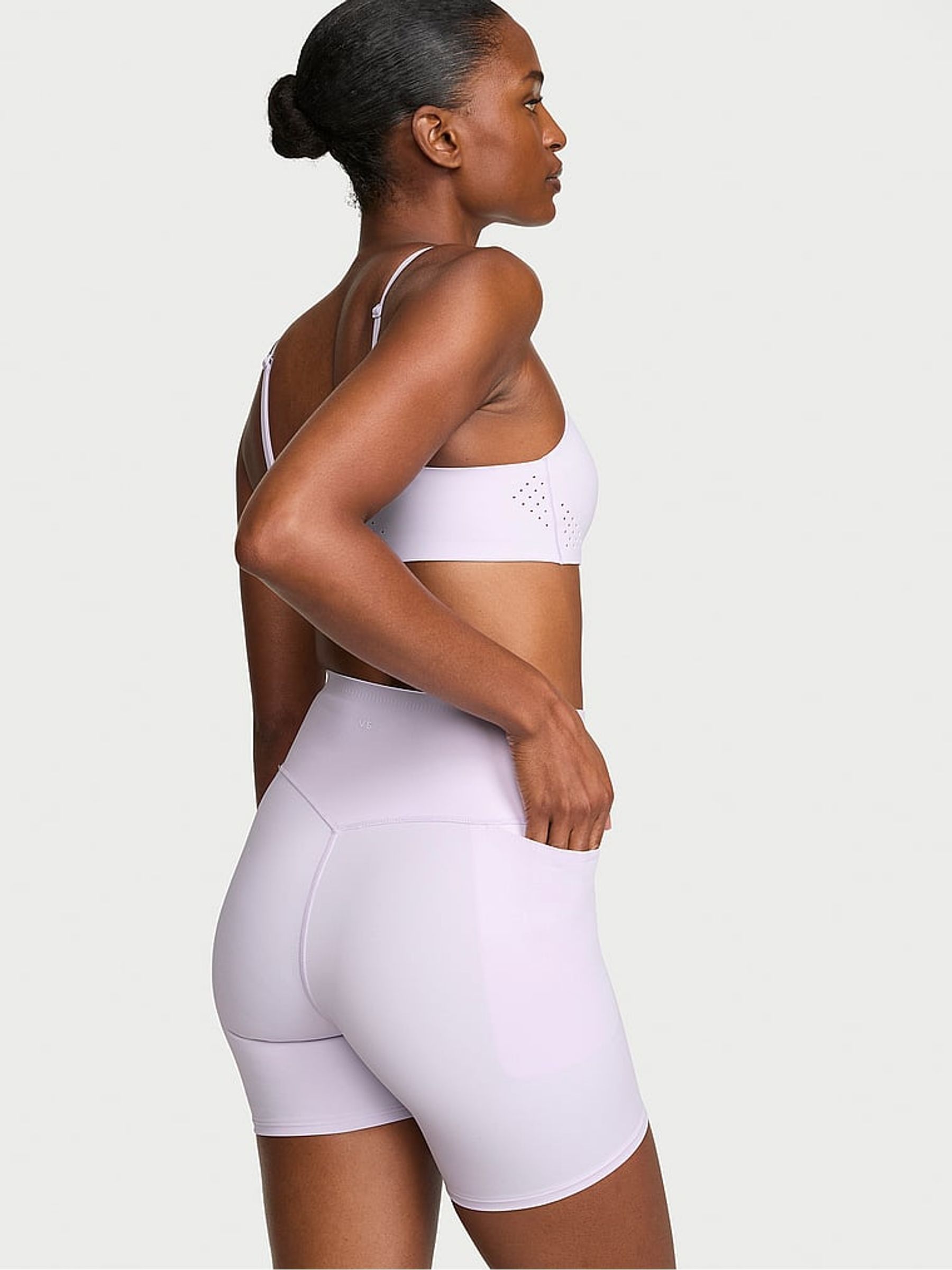 Purple Whisper Elevate™ High Rise Cycling Shorts - Image 2 of 2