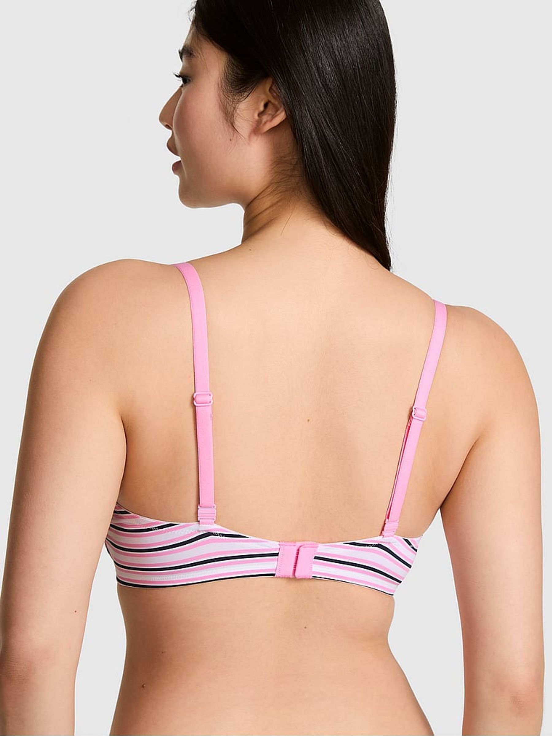 Pink Lollipop Stripe Push Up Bra - Image 2 of 2