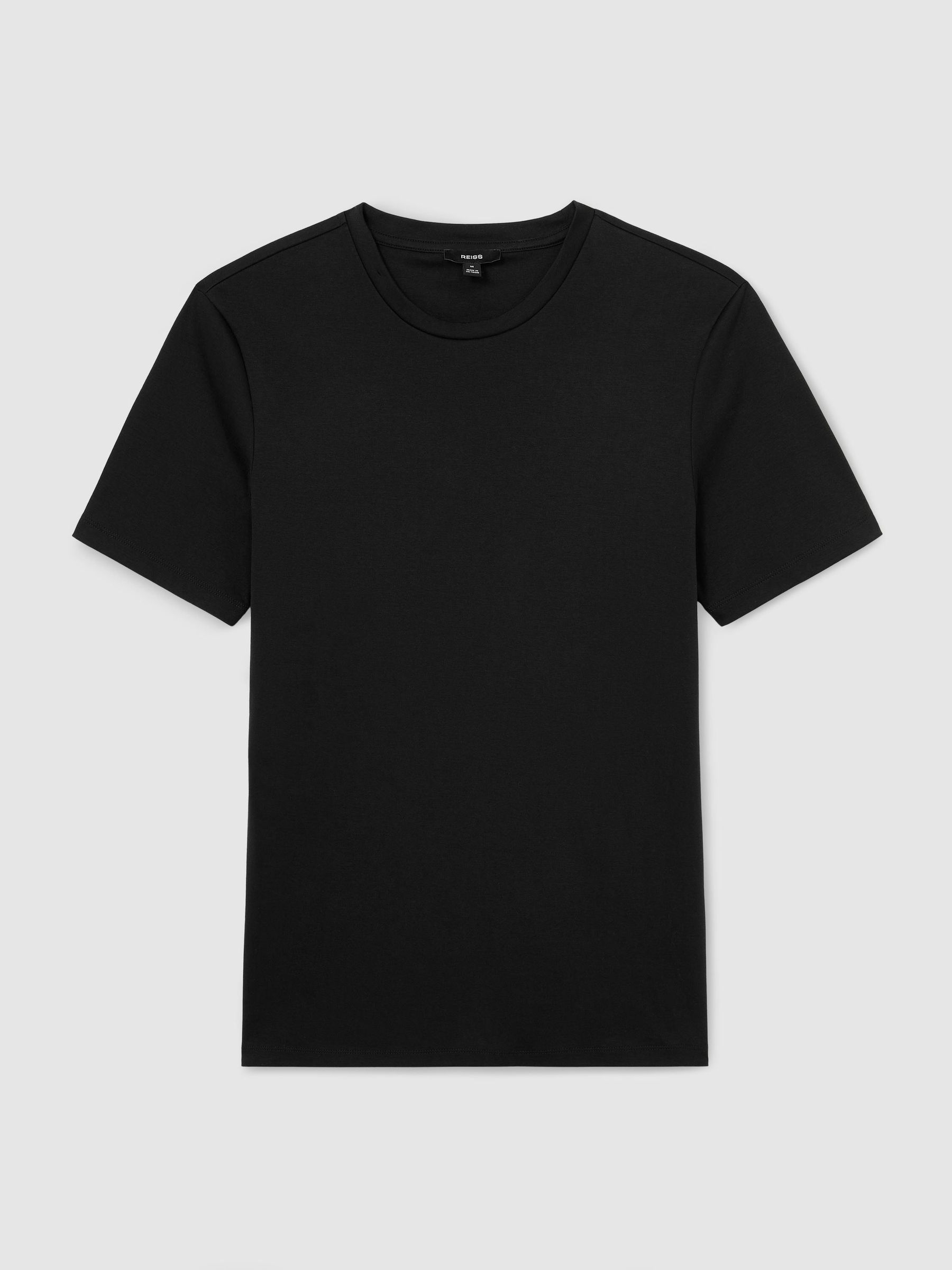 Air-Water Cotton Muscle-Fit T-Shirt in Black - Image 2 of 7