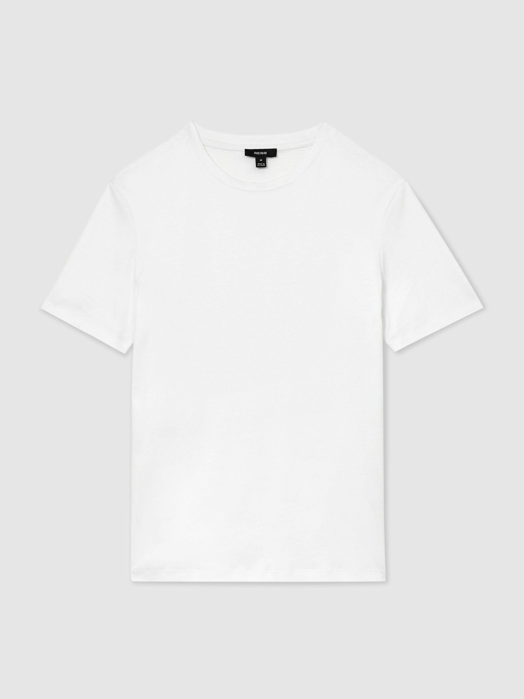 Air-Water Cotton Muscle-Fit T-Shirt in White - Image 2 of 6