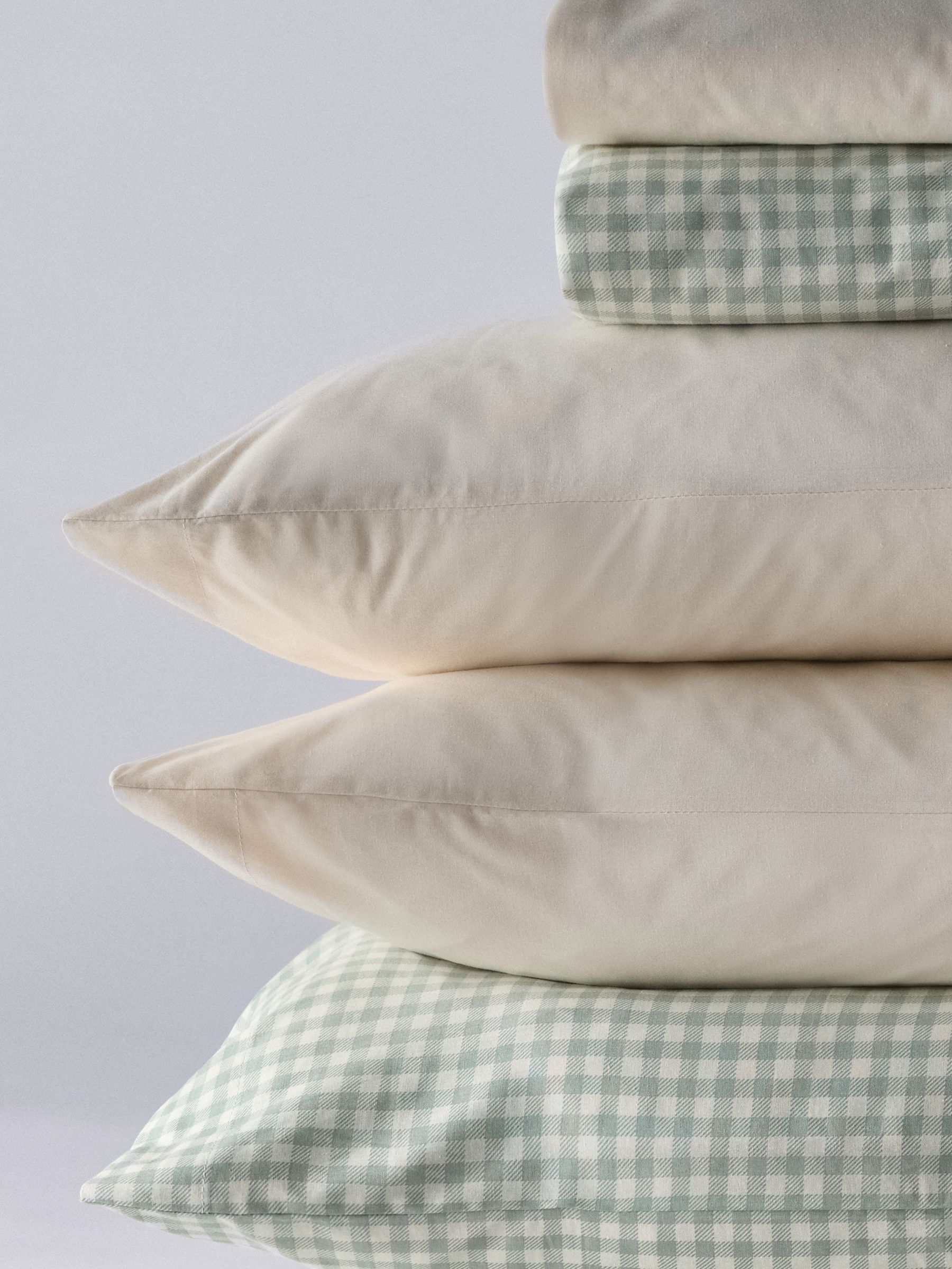 The Set Set of 2 Green Gingham/Natural Pillowcase and Fitted Sheet - Image 6 of 6 The Set Set of 2 Green Gingham/Natural Pillowcase and Fitted Sheet - Image 6 of 6