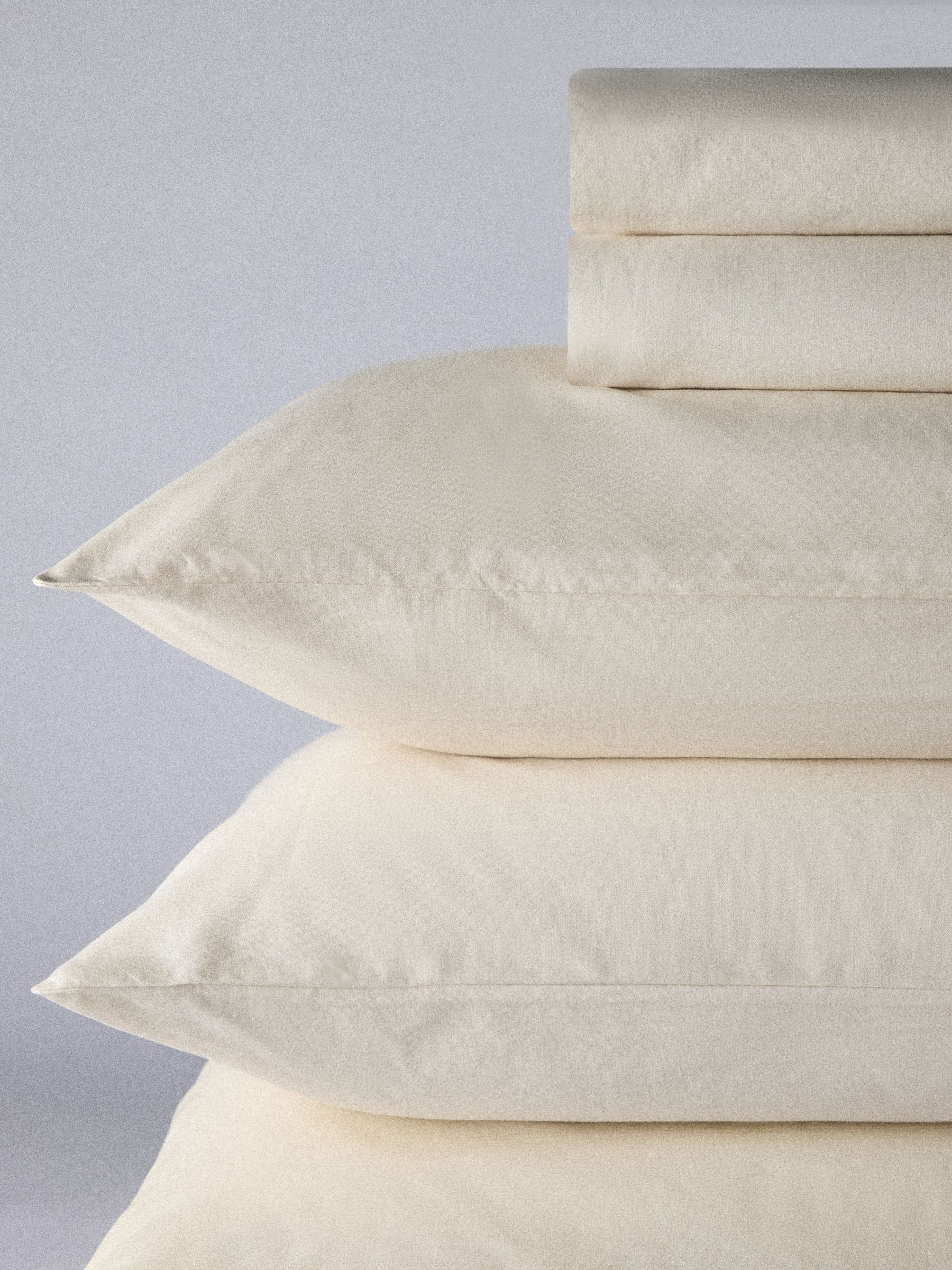 The Set 2 Pack Cream Washed Cotton Fitted Sheets with Pillowcases - Image 4 of 4