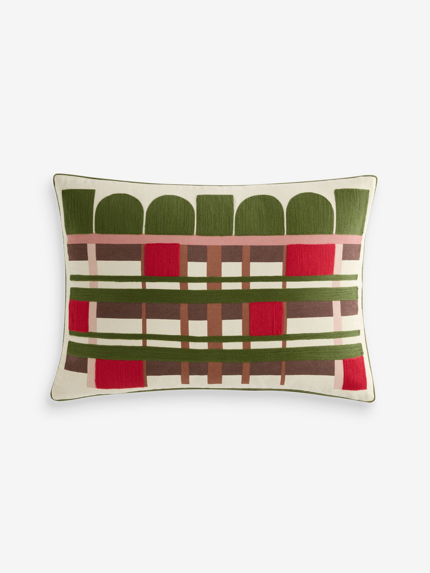 Barbican Tier Cushion in Green - Image 4 of 4 Barbican Tier Cushion in Green - Image 4 of 4