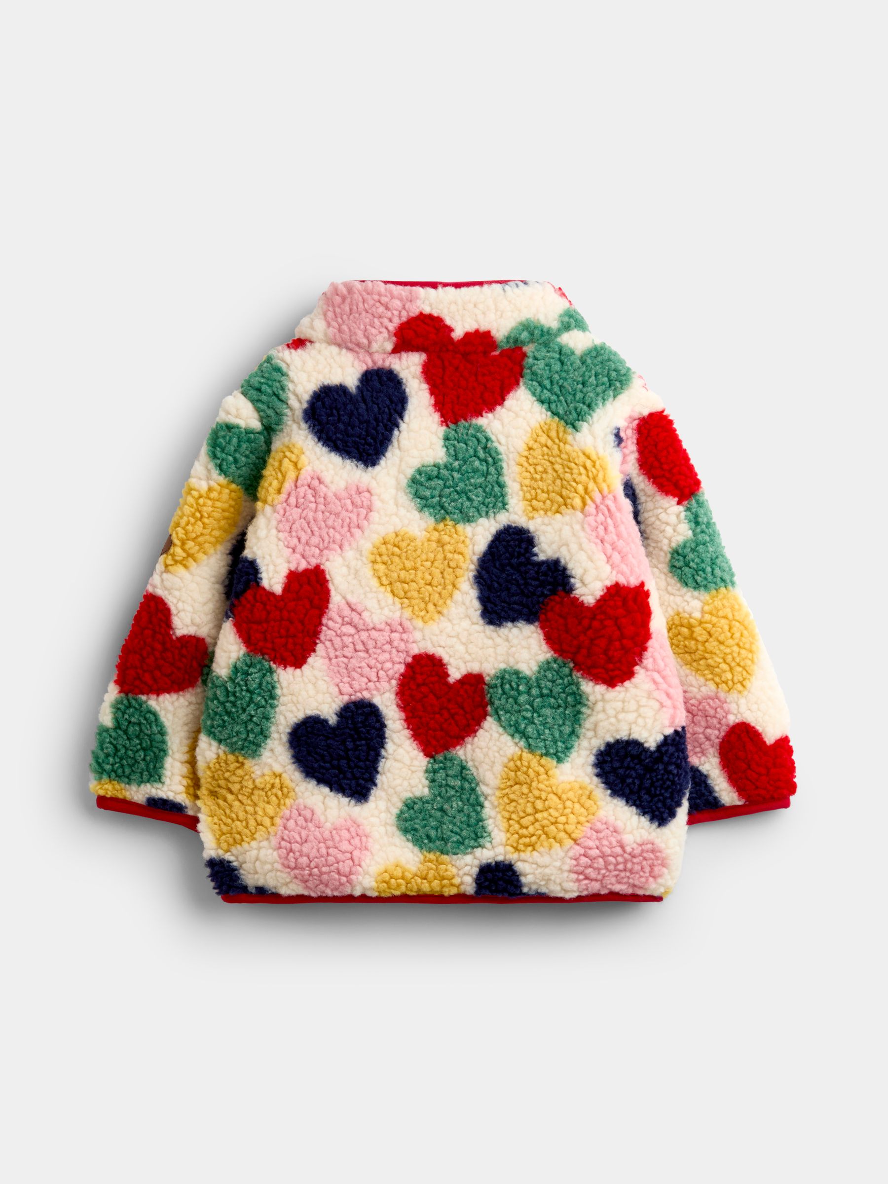 Multi Colour Hearts Half Zip Fleece Jacket - Image 2 of 4