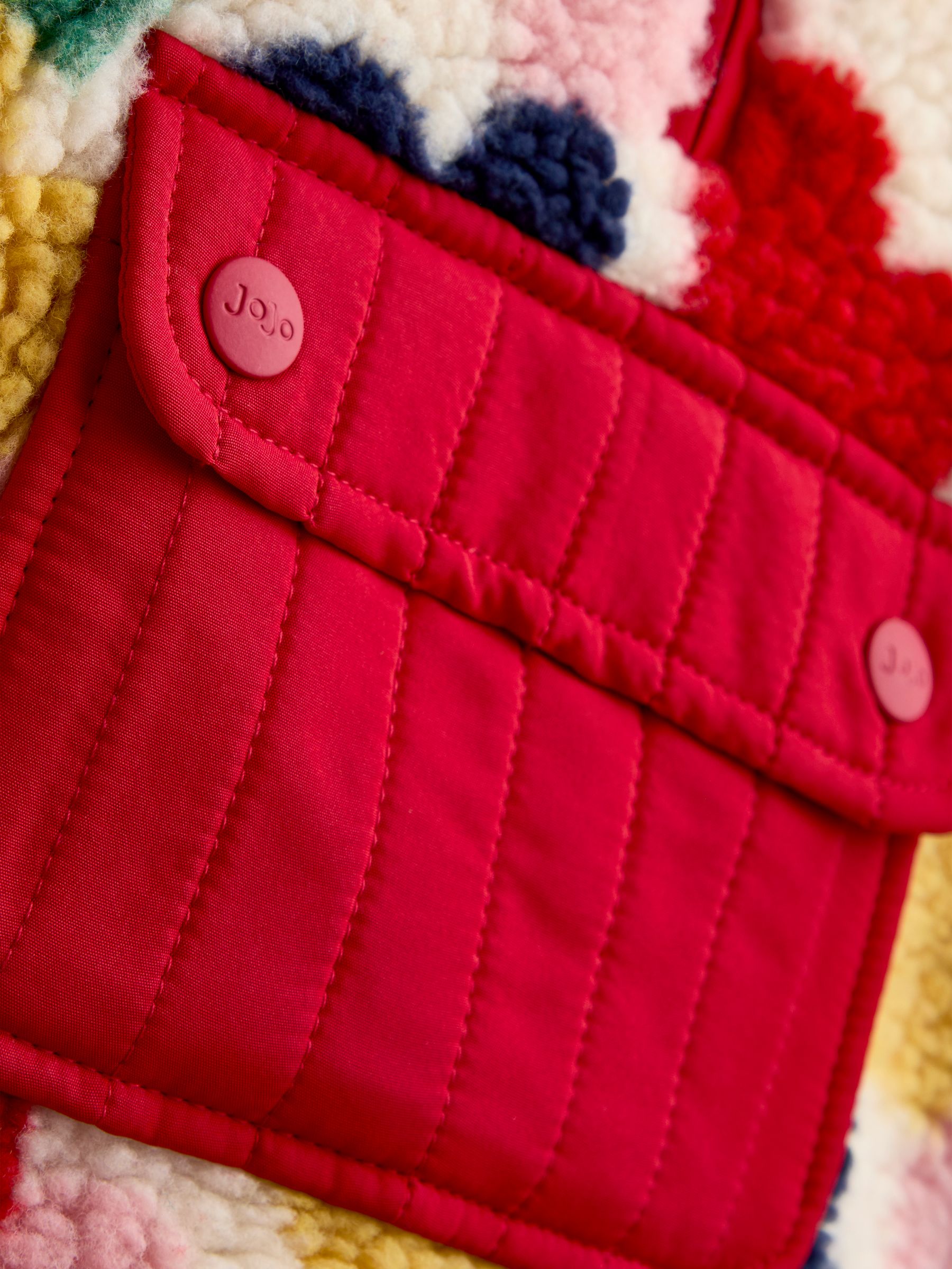 Multi Colour Hearts Half Zip Fleece Jacket - Image 3 of 4
