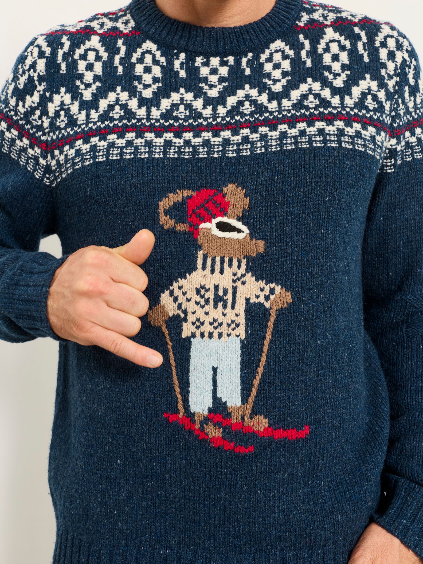 Shelter Navy Mouse Fairisle Christmas Jumper - Image 4 of 6