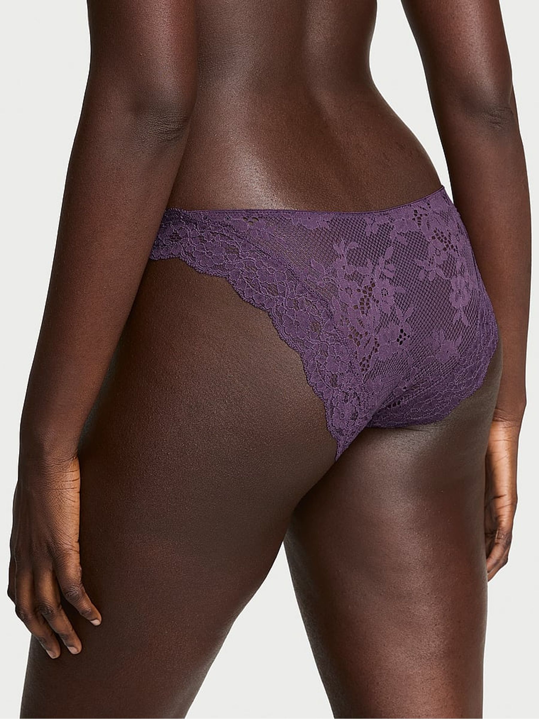 Shadow Purple Bikini Lace Knickers - Image 2 of 2 Shadow Purple Bikini Lace Knickers - Image 2 of 2