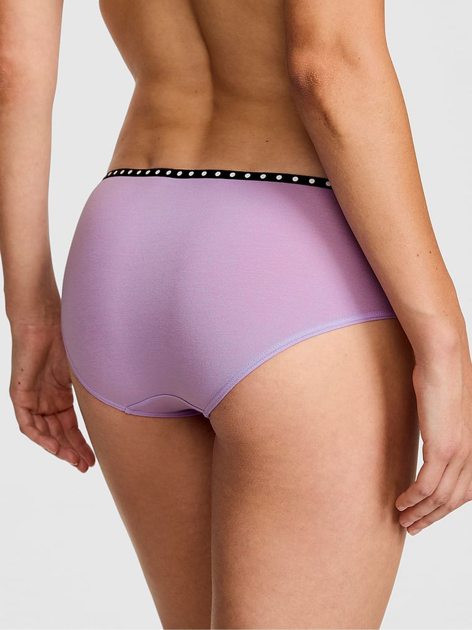 Lilac Purple Crush Hipster Cotton Mini Logo Knickers - Image 2 of 2 Lilac Purple Crush Hipster Cotton Mini Logo Knickers - Image 2 of 2