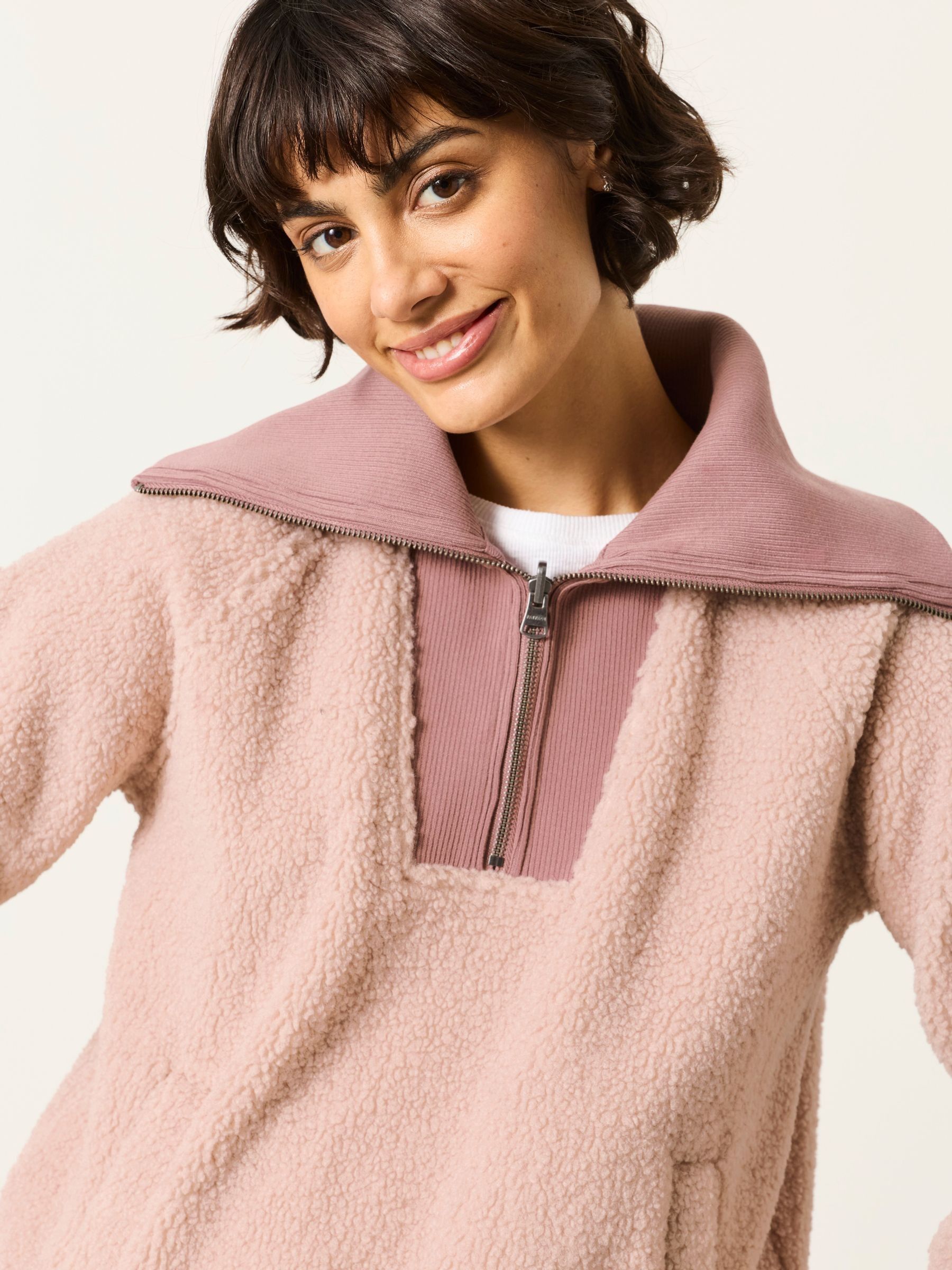 Pink Quarter Zip Fleece - Image 3 of 6