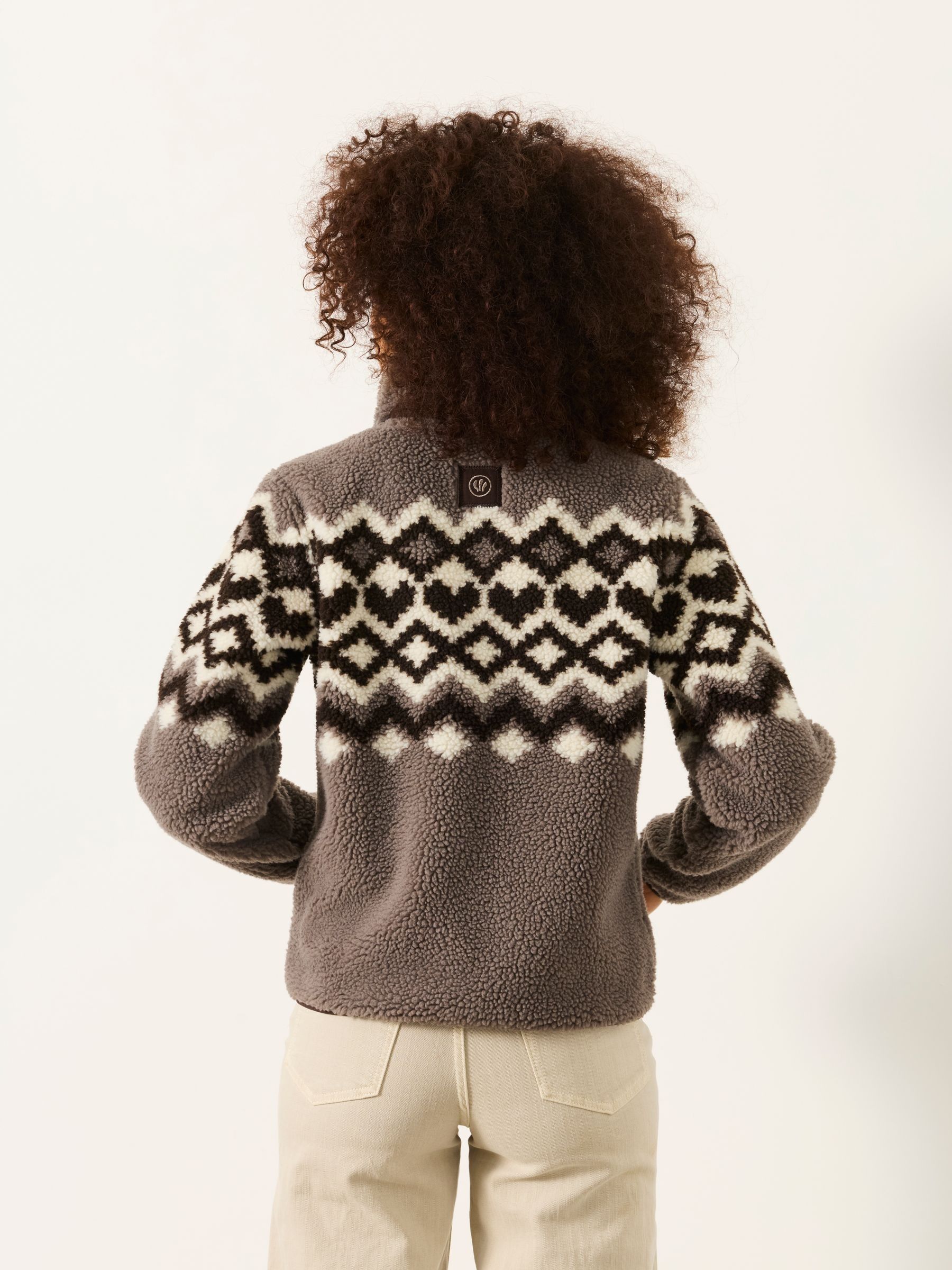 Ellie Natural Bomber Zip Through Fleece - Image 2 of 6