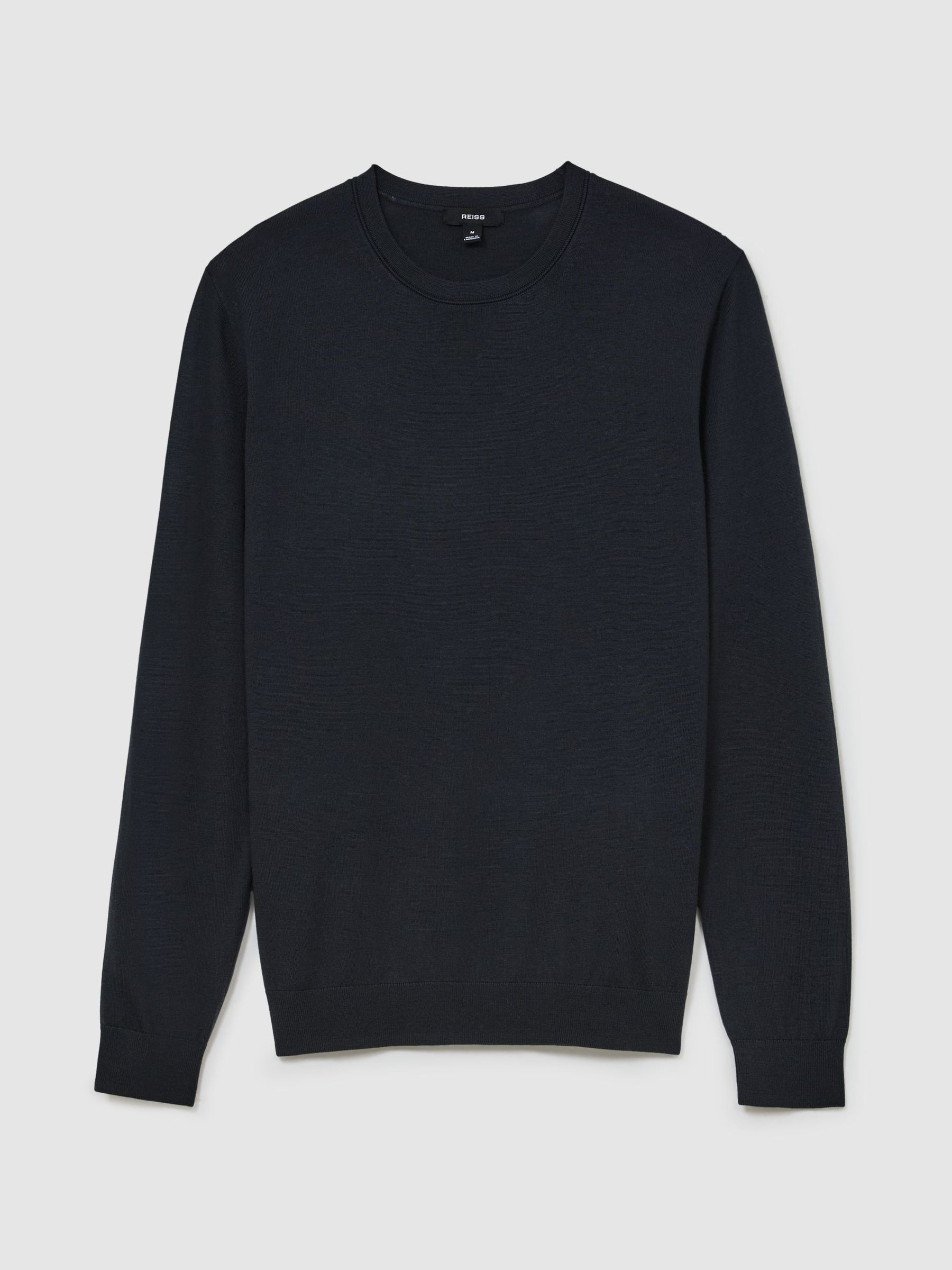 Merino Wool Crew-Neck Jumper in Vulcan Grey - Image 2 of 6