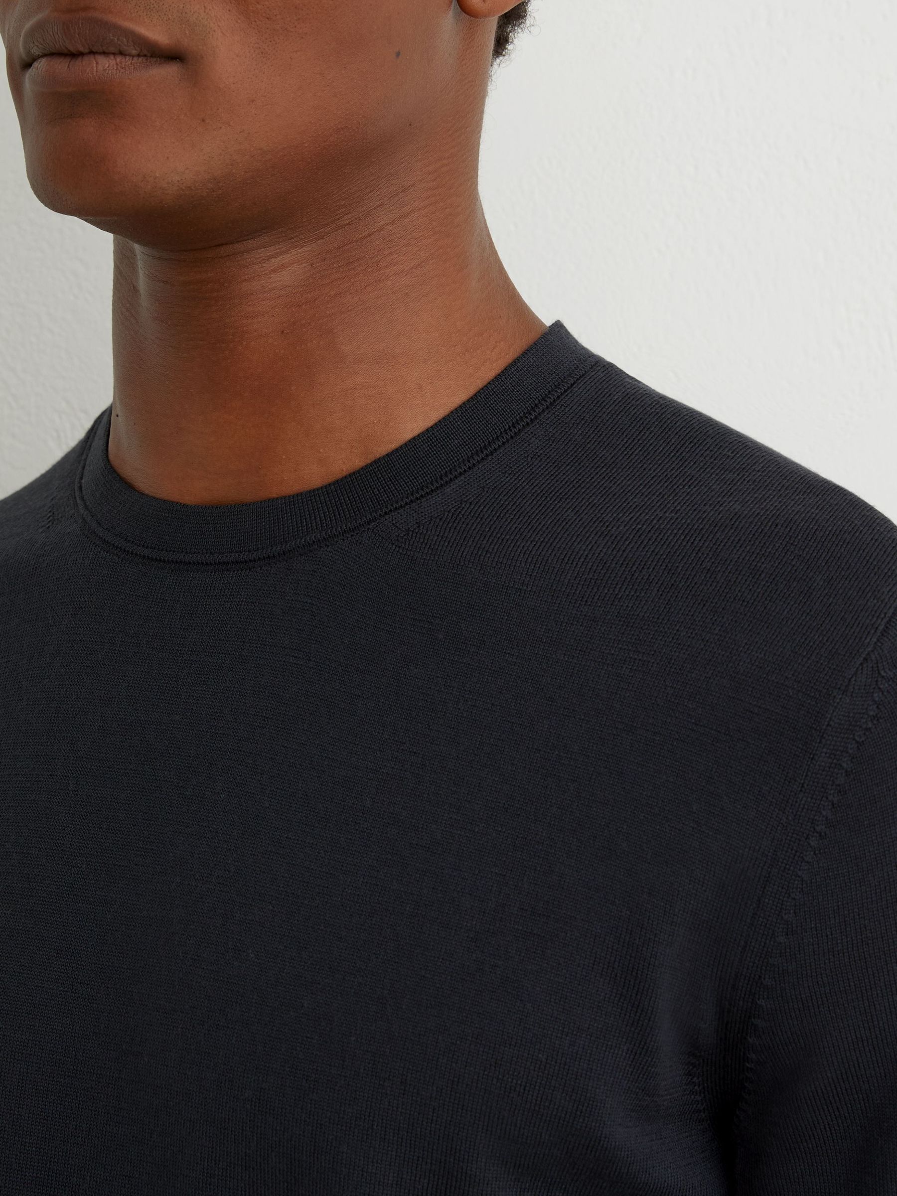 Merino Wool Crew-Neck Jumper in Vulcan Grey - Image 5 of 6