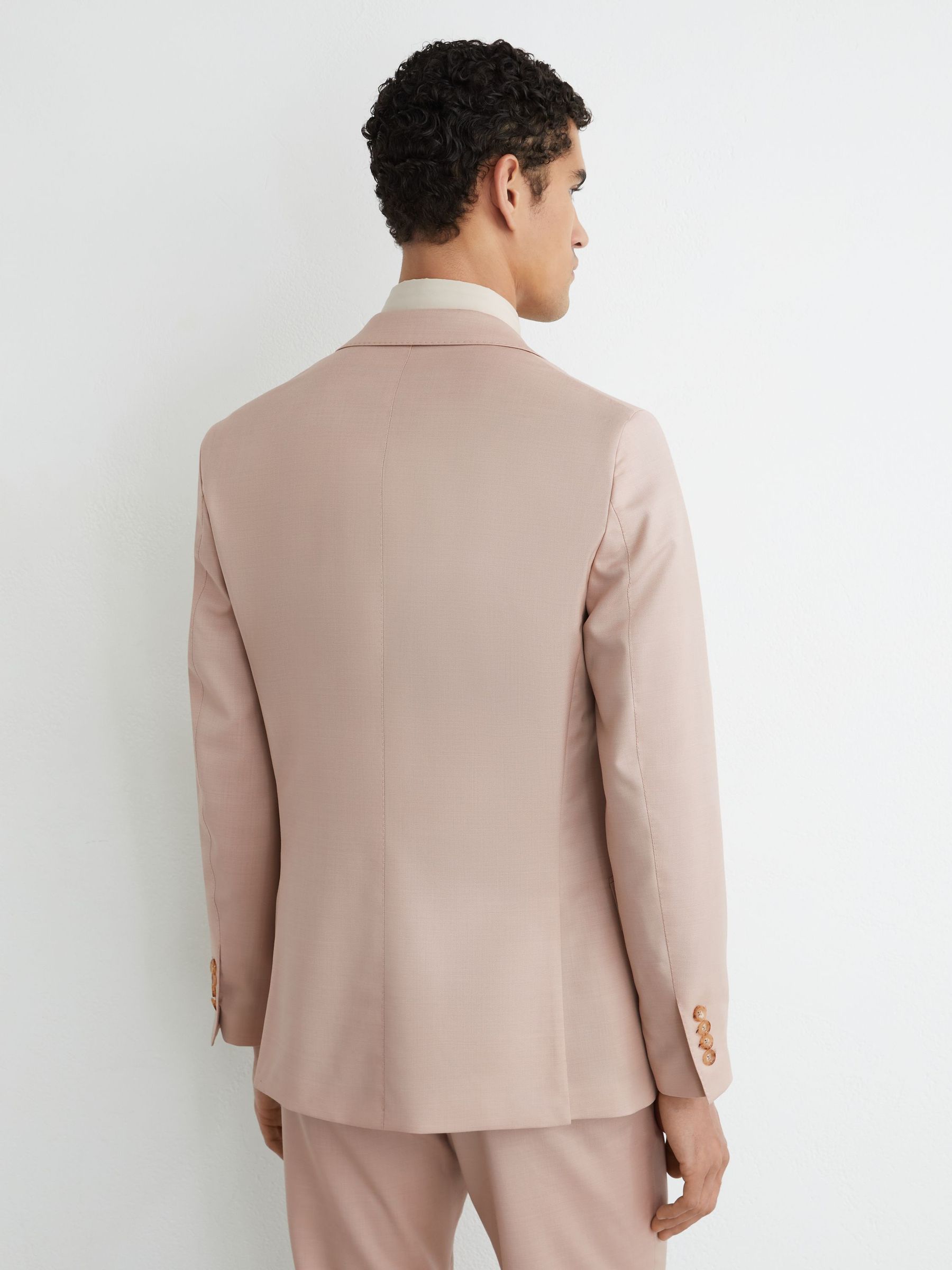 Wool Single-Breasted Tailored-Fit Blazer in Dusty Pink - Image 5 of 7