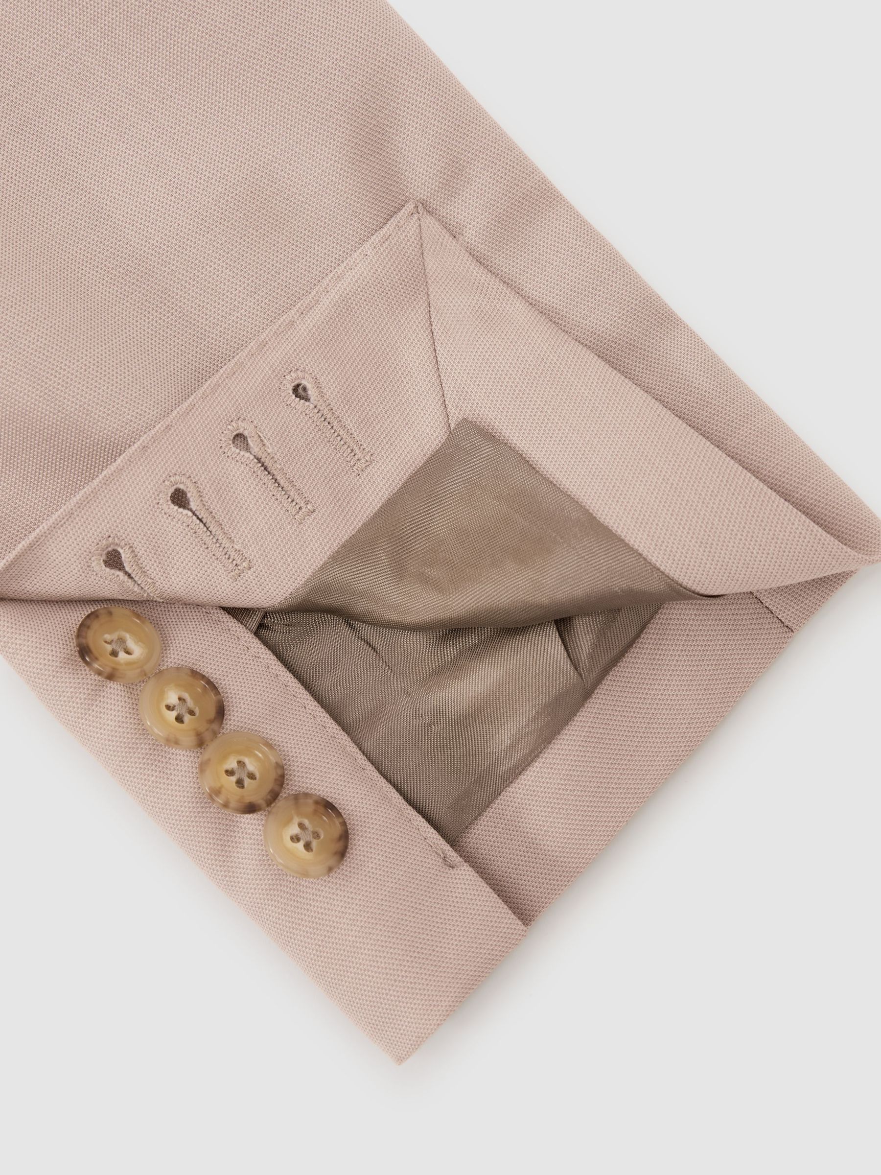 Wool Single-Breasted Tailored-Fit Blazer in Dusty Pink - Image 6 of 7