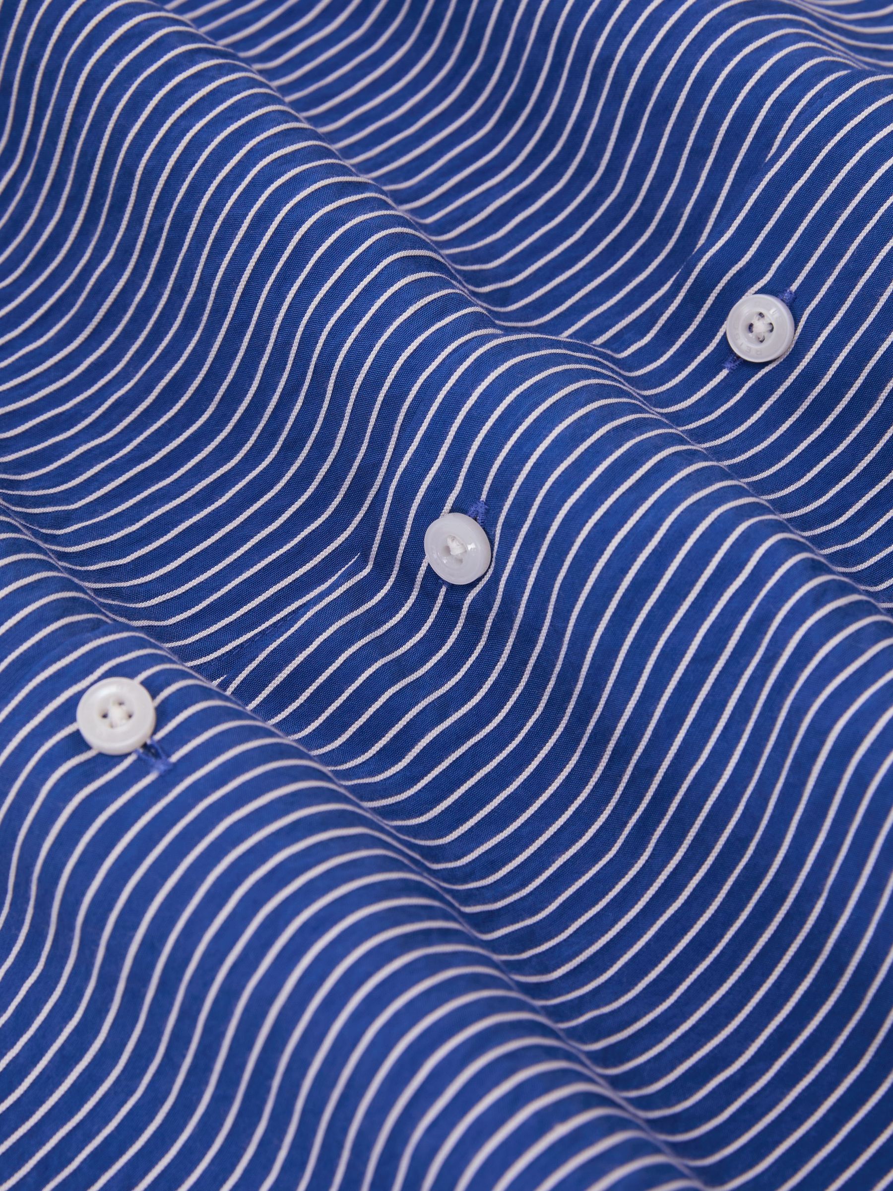 Pinstripe Long-Sleeve Regular-Fit Shirt in Blue/White - image 3