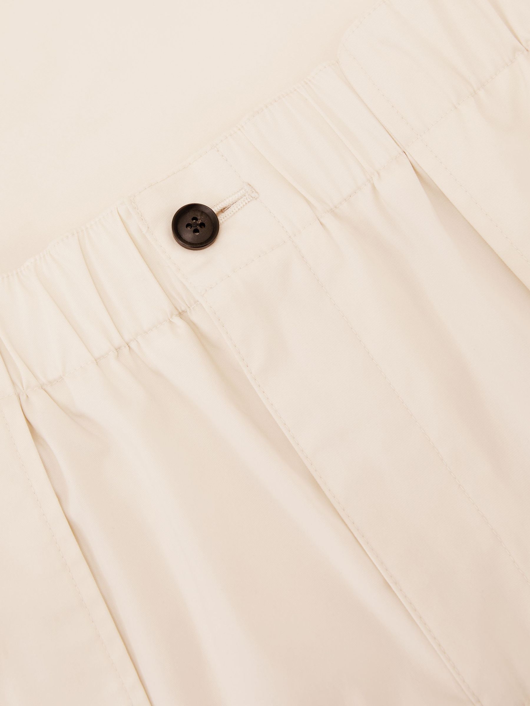 Cotton-Blend Lightweight Tapered Trousers in Off White - Image 6 of 6