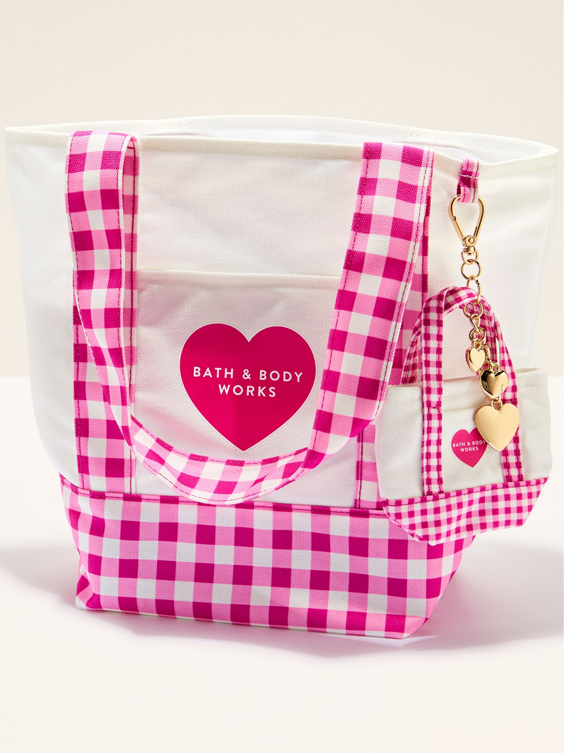 Pink Gingham Print Tote Bag - Image 1 of 2