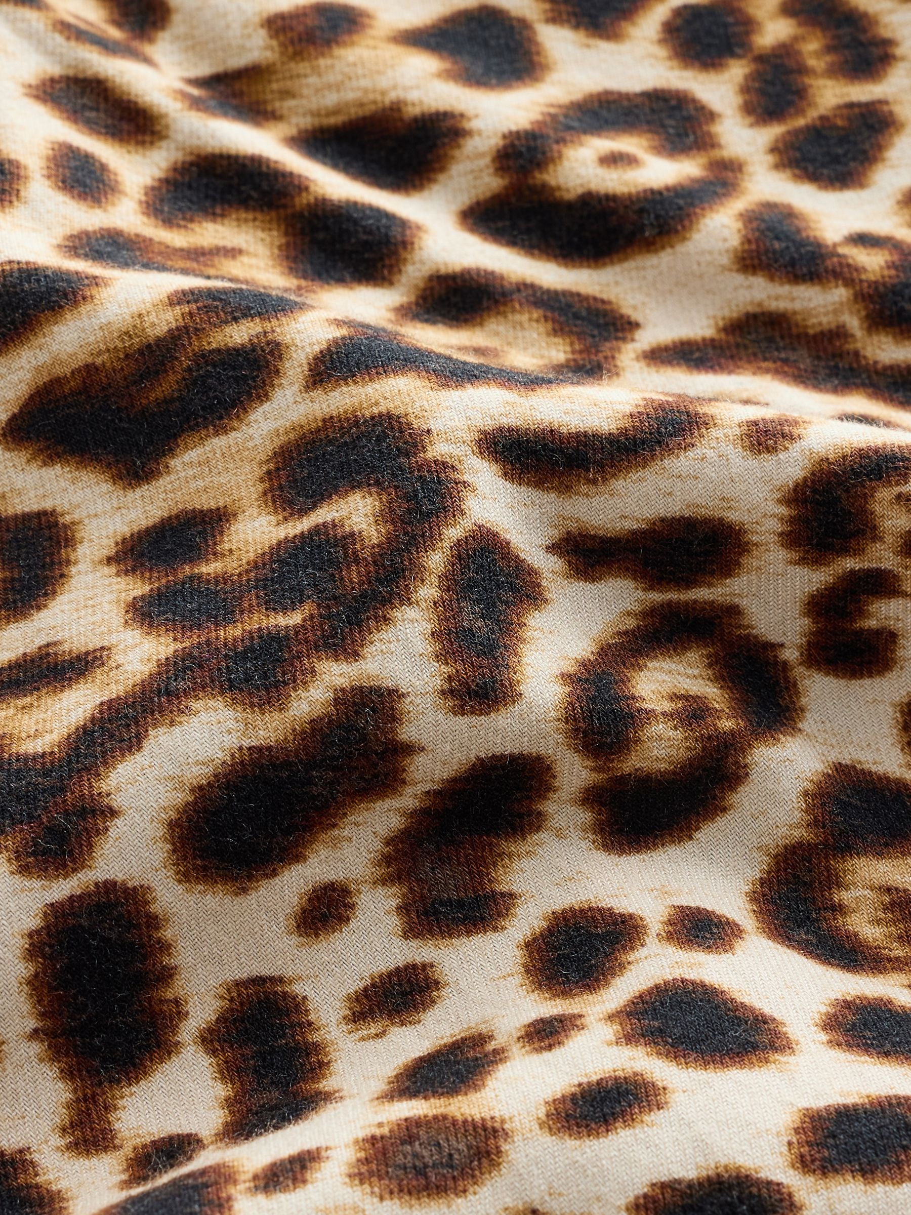 Leopard Brown Flannel Long Pyjama Set - Image 4 of 4 Leopard Brown Flannel Long Pyjama Set - Image 4 of 4