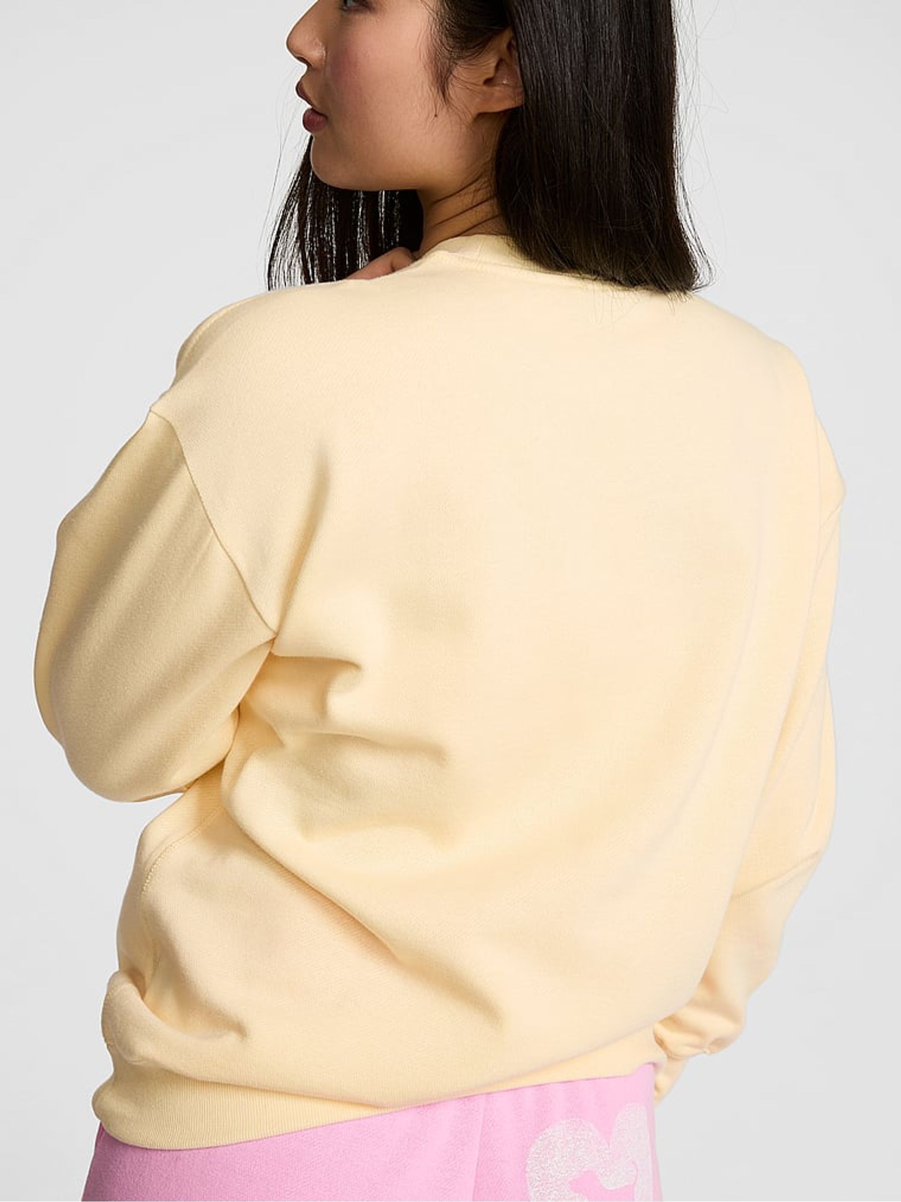 Anise Flower Yellow Fleece Sweatshirt - Image 2 of 3