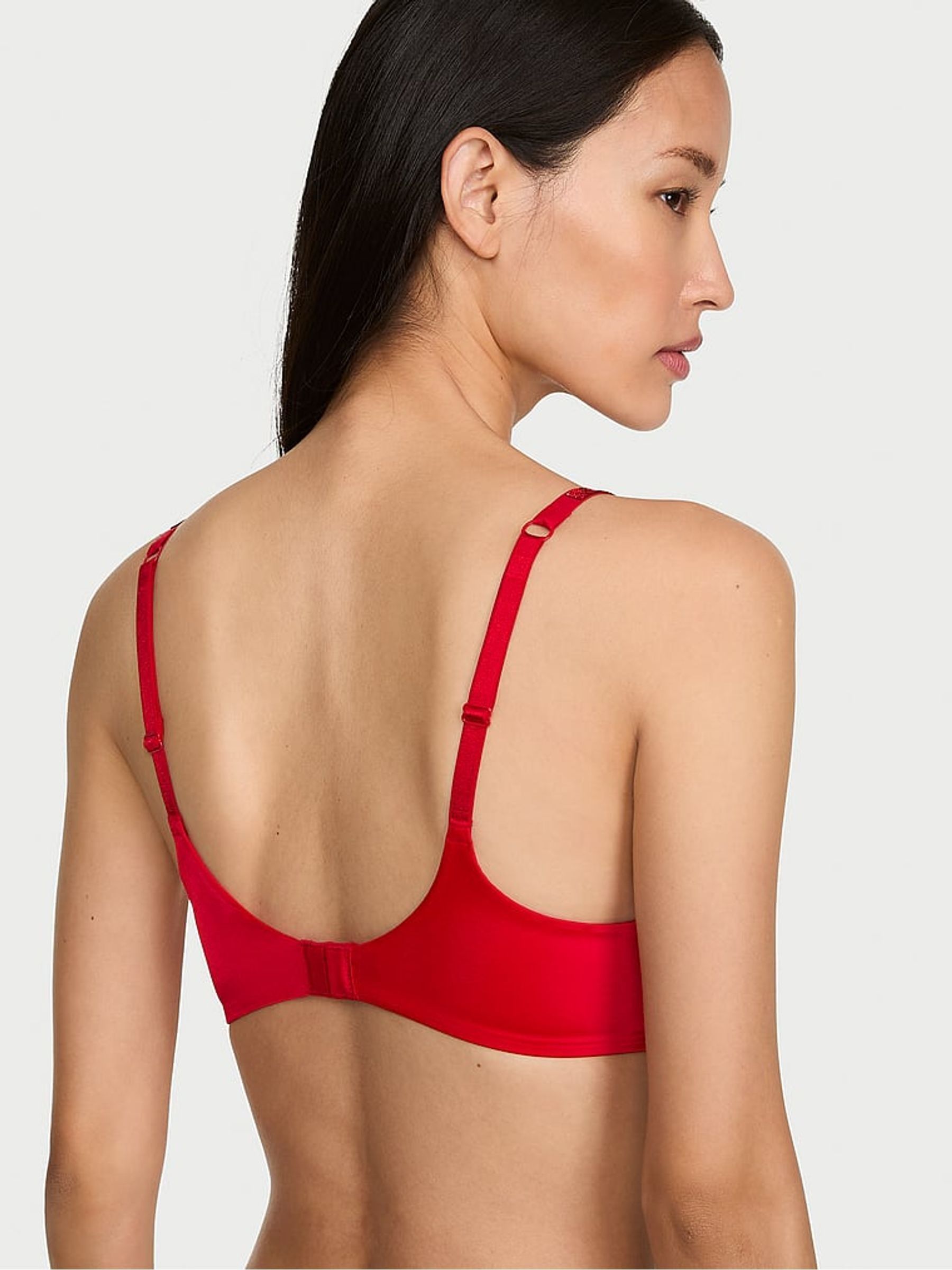 Lipstick Red Monogram Non Wired Push Up So Obsessed Shine Strap Bra - Image 2 of 2