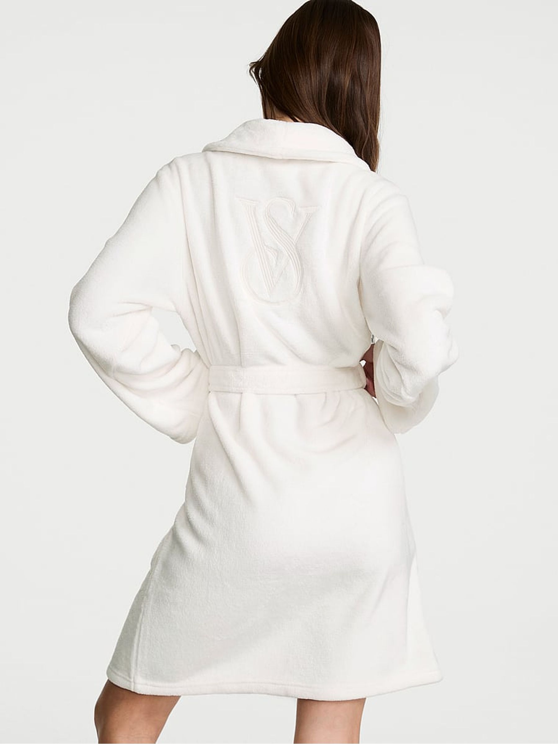 Coconut White Fluffy Robe - Image 2 of 2 Coconut White Fluffy Robe - Image 2 of 2