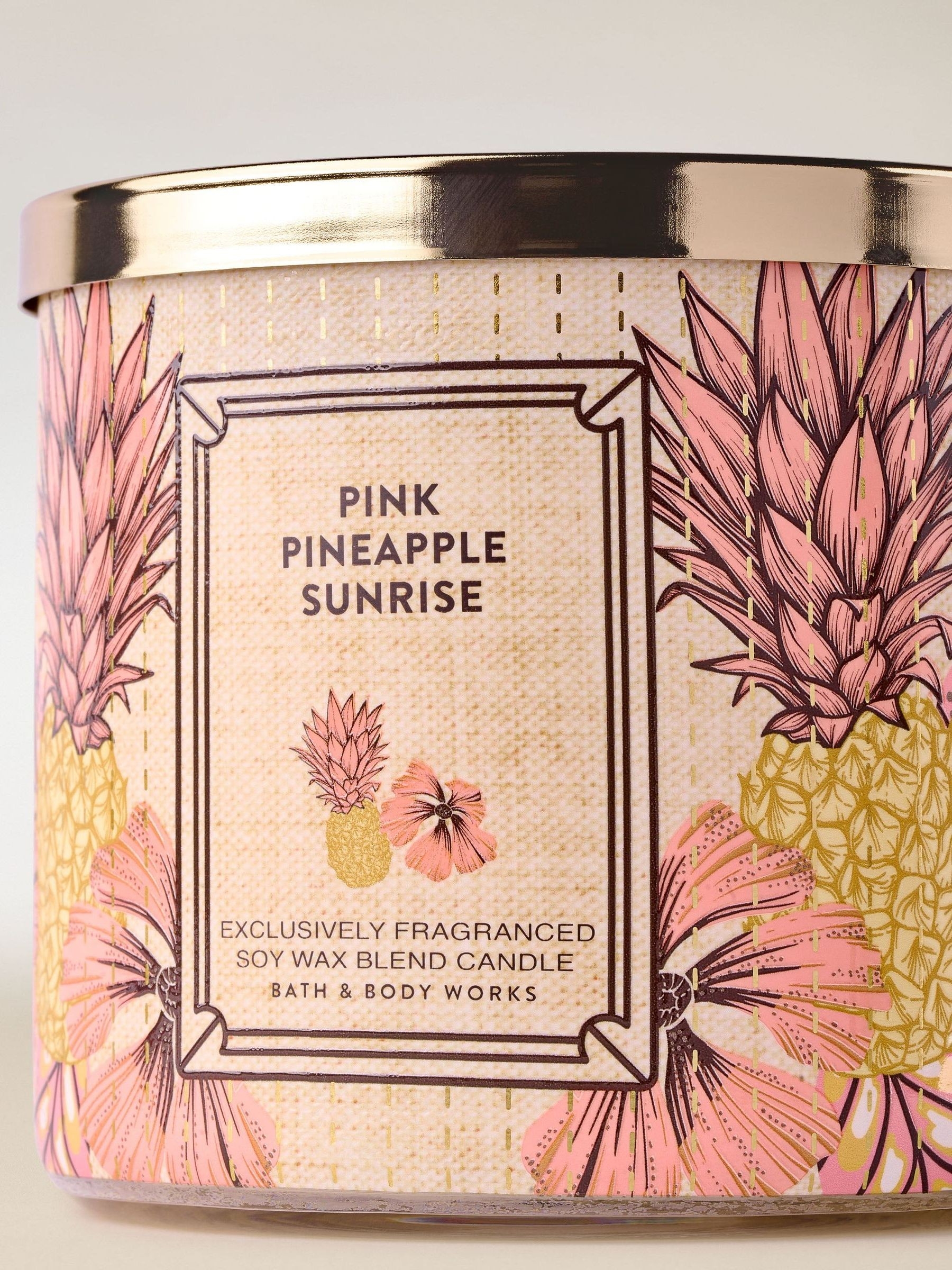 Pink Pineapple Sunrise Candle 411g 3 Wick - Image 2 of 3