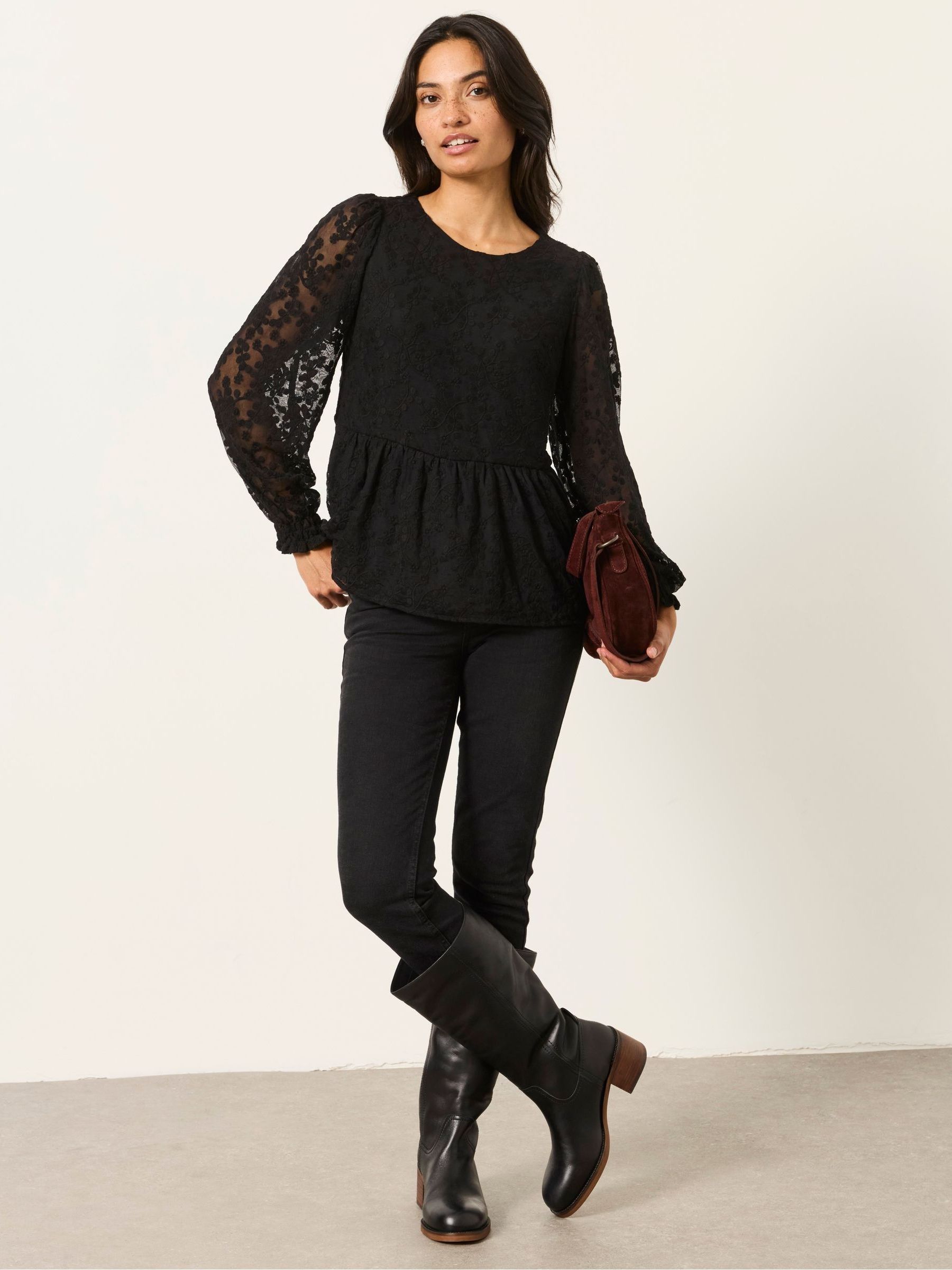 Veronica Black Lace Blouse - Image 4 of 6