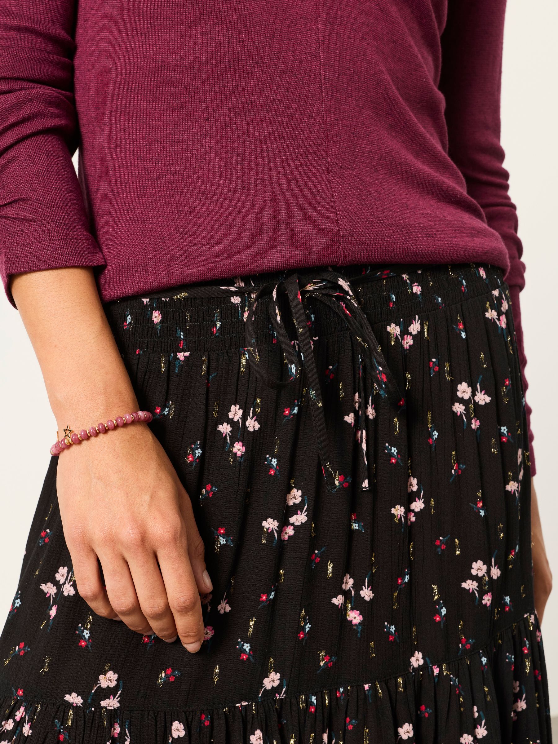 Jayla Black Rose Bud Maxi Skirt - Image 3 of 6