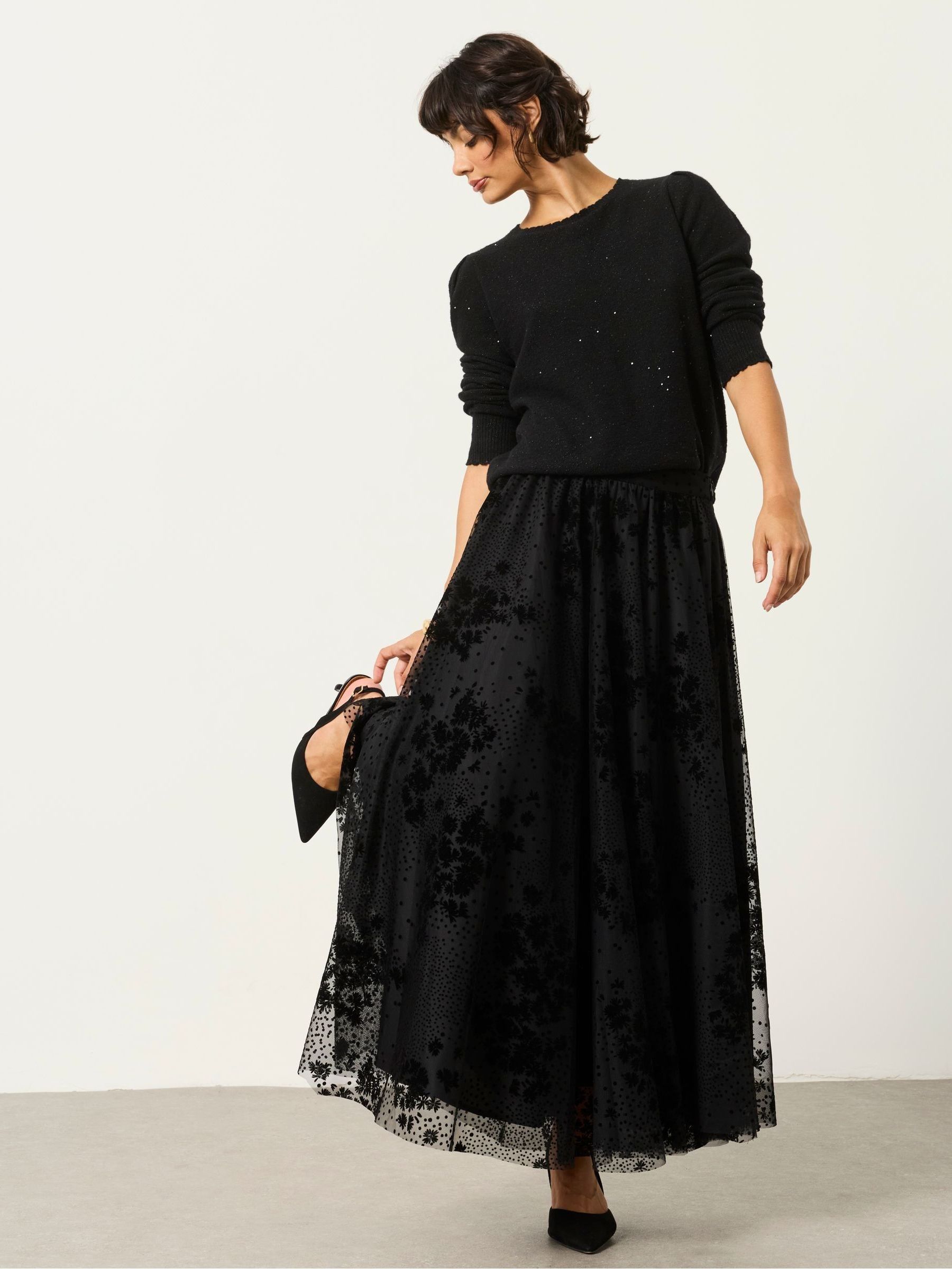 Elsie Black Spot Skirt - Image 4 of 7